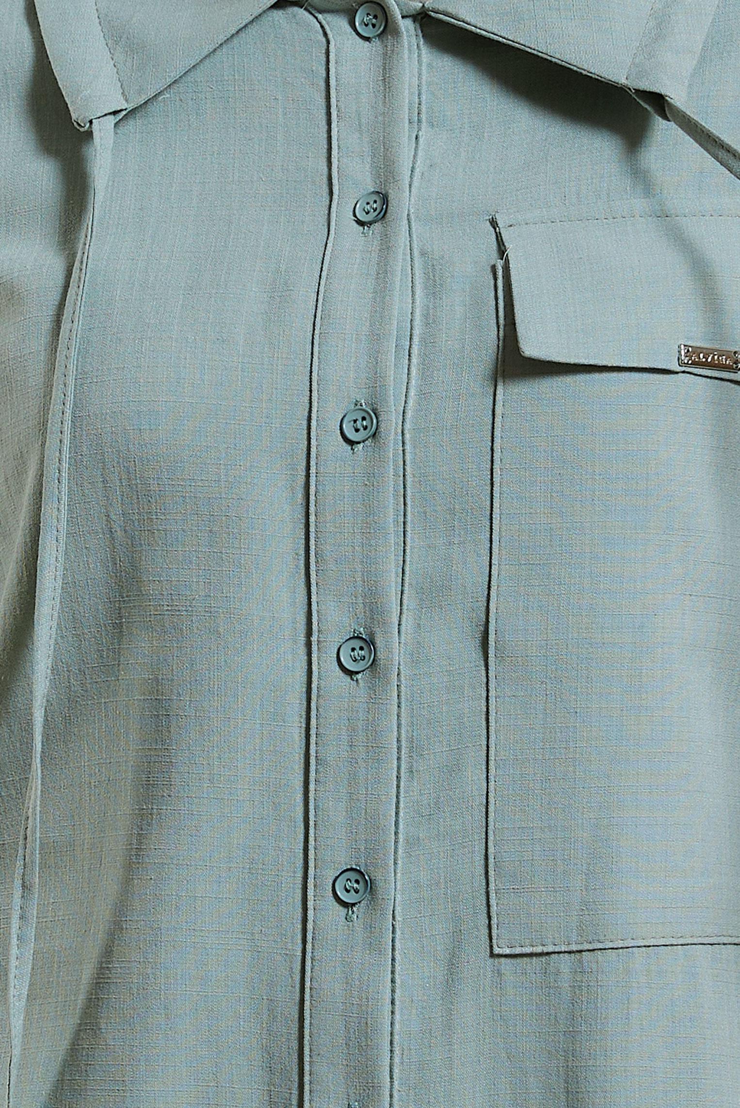 Tesettür giyim MAVİ DÜĞMELİ TUNİK 44479