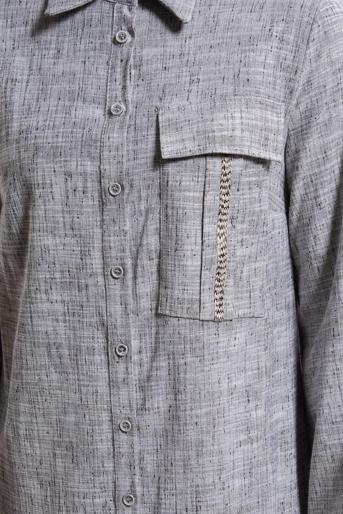 Tesettür giyim SİYAH GÖMLEK YAKA TUNİK 44480