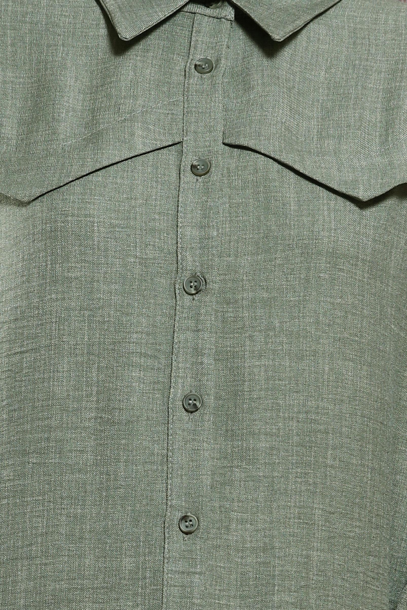 Tesettür giyim YEŞİL KUŞAK DETAYLI TUNİK 44481