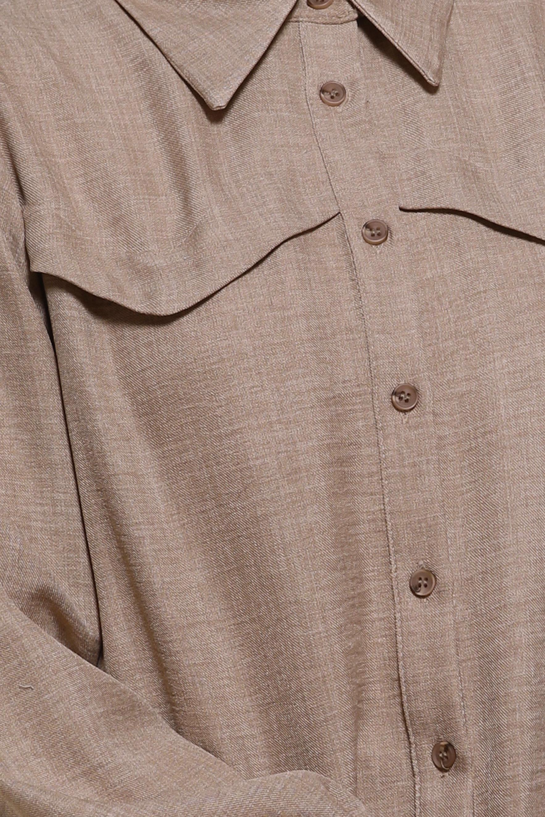 Tesettür giyim KAHVE KUŞAK DETAYLI TUNİK 44481