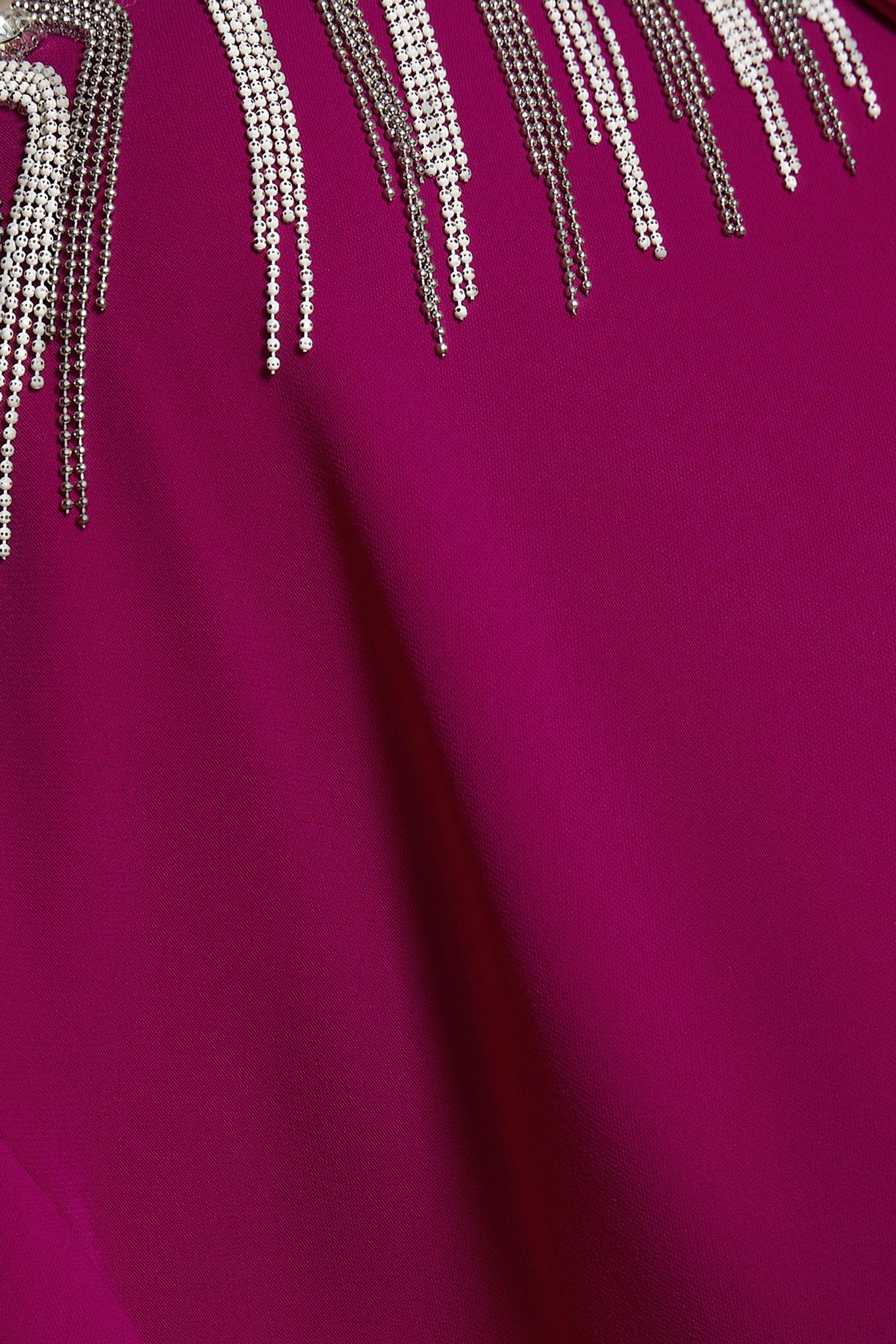 Tesettür giyim FUŞYA PÜSKÜL DETAYLI TUNİK 44482