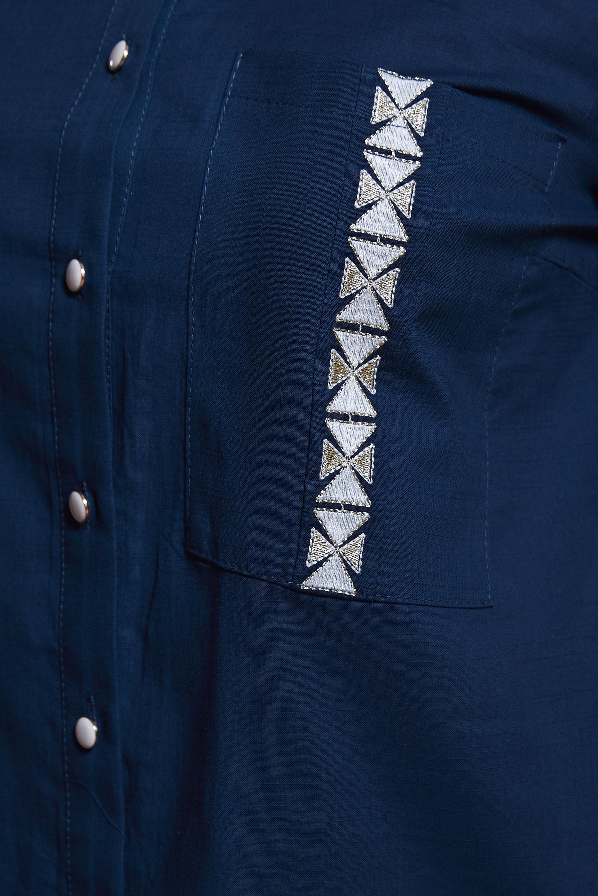 Vêtements hijab BLEU MARINE TUNIQUE MODESTE EN COTON 44487-1