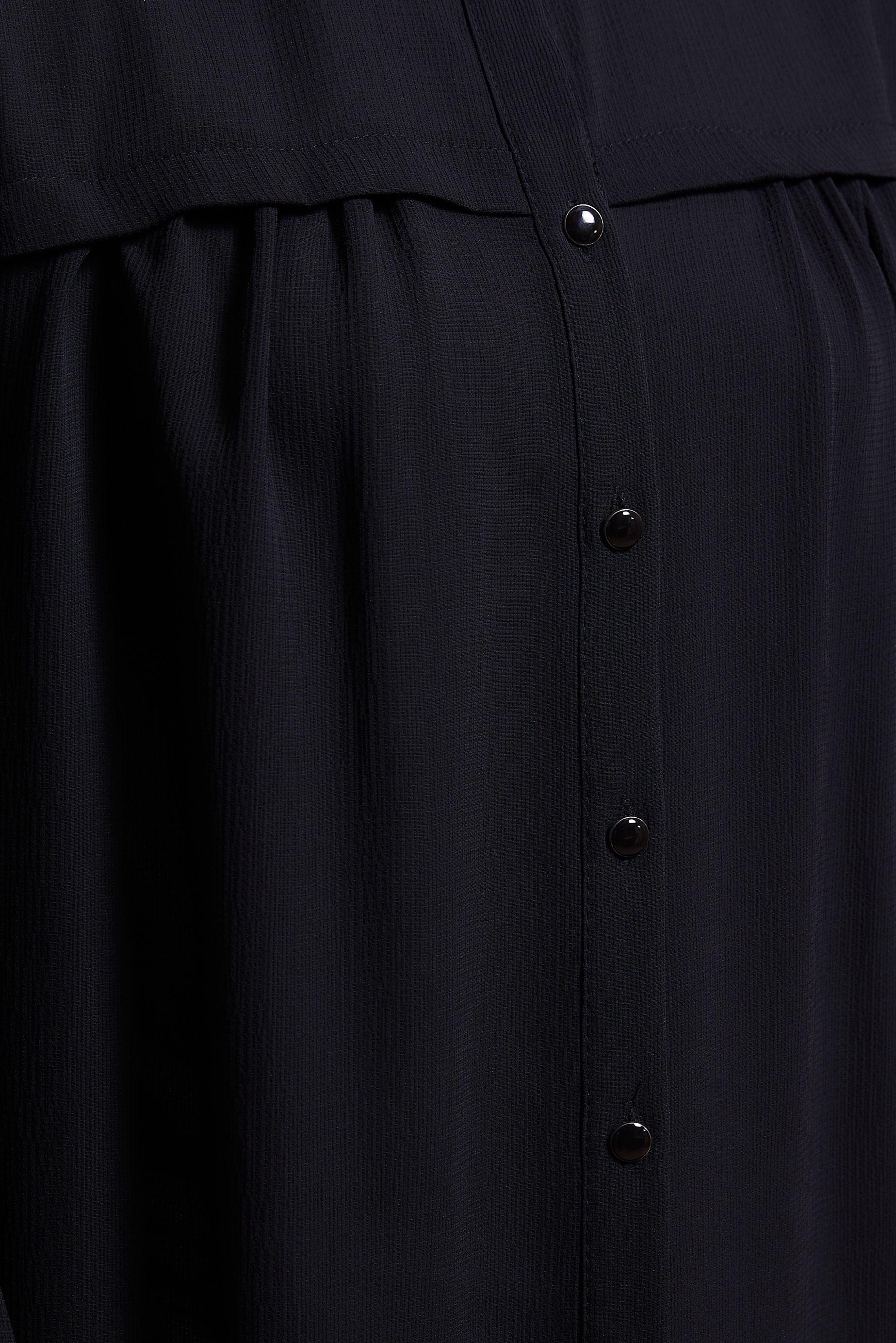 Tesettür giyim SİYAH FIRFIRLI YAKA TUNİK 44488