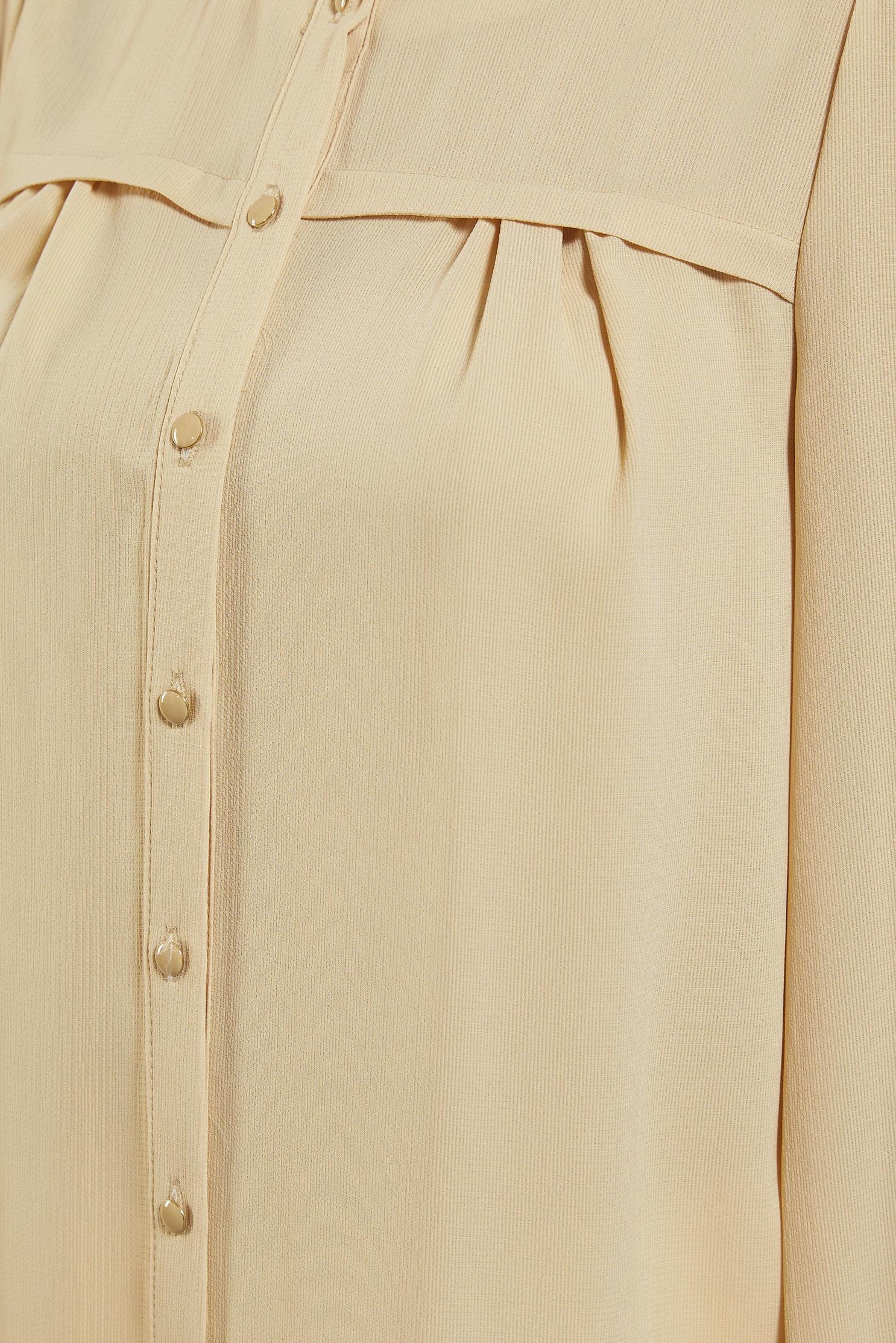 Hijab clothing BEIGE TUNIC WITH FRILLED COLLAR 44488