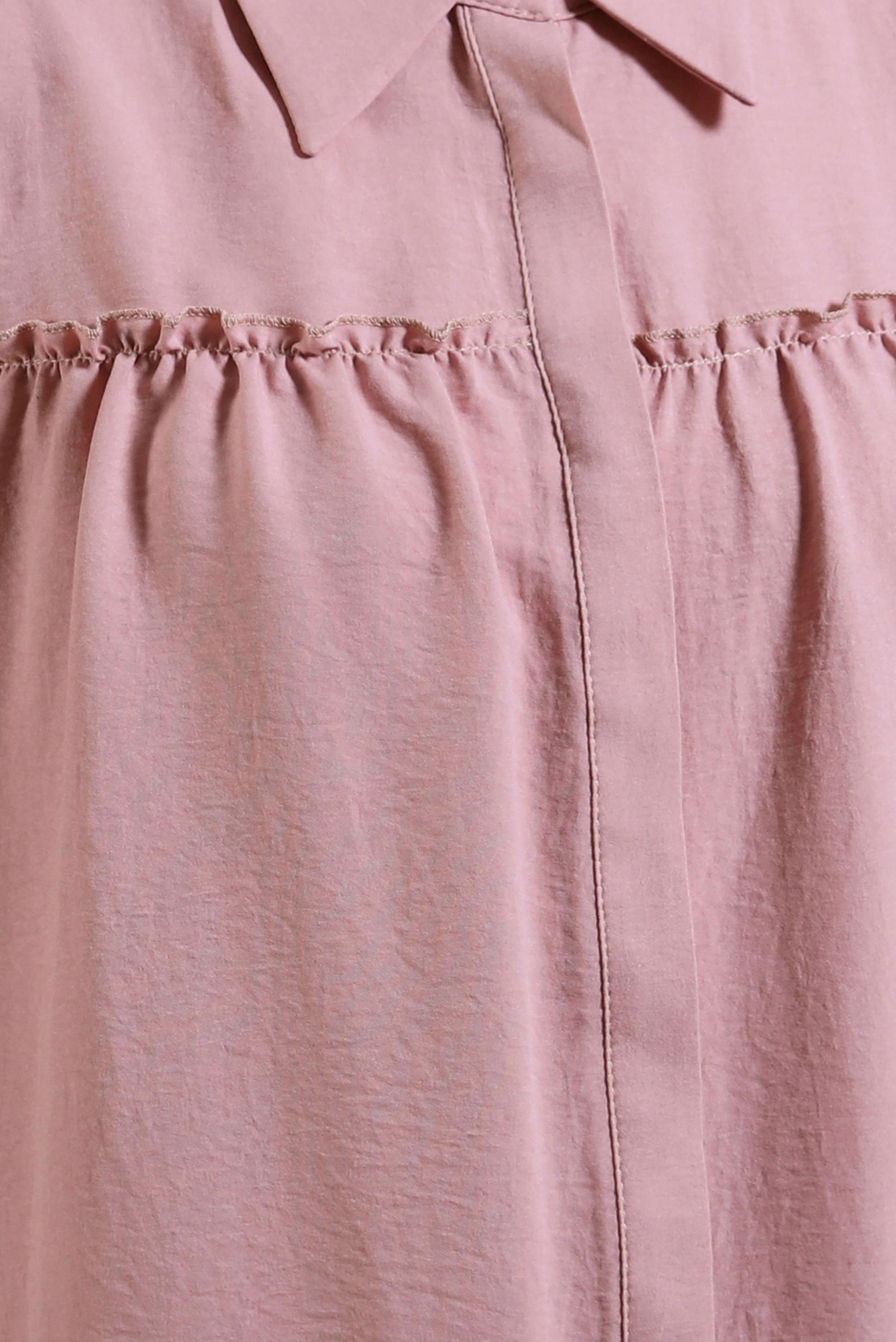 Tesettür giyim PUDRA GÖMLEK YAKA TUNİK 44489