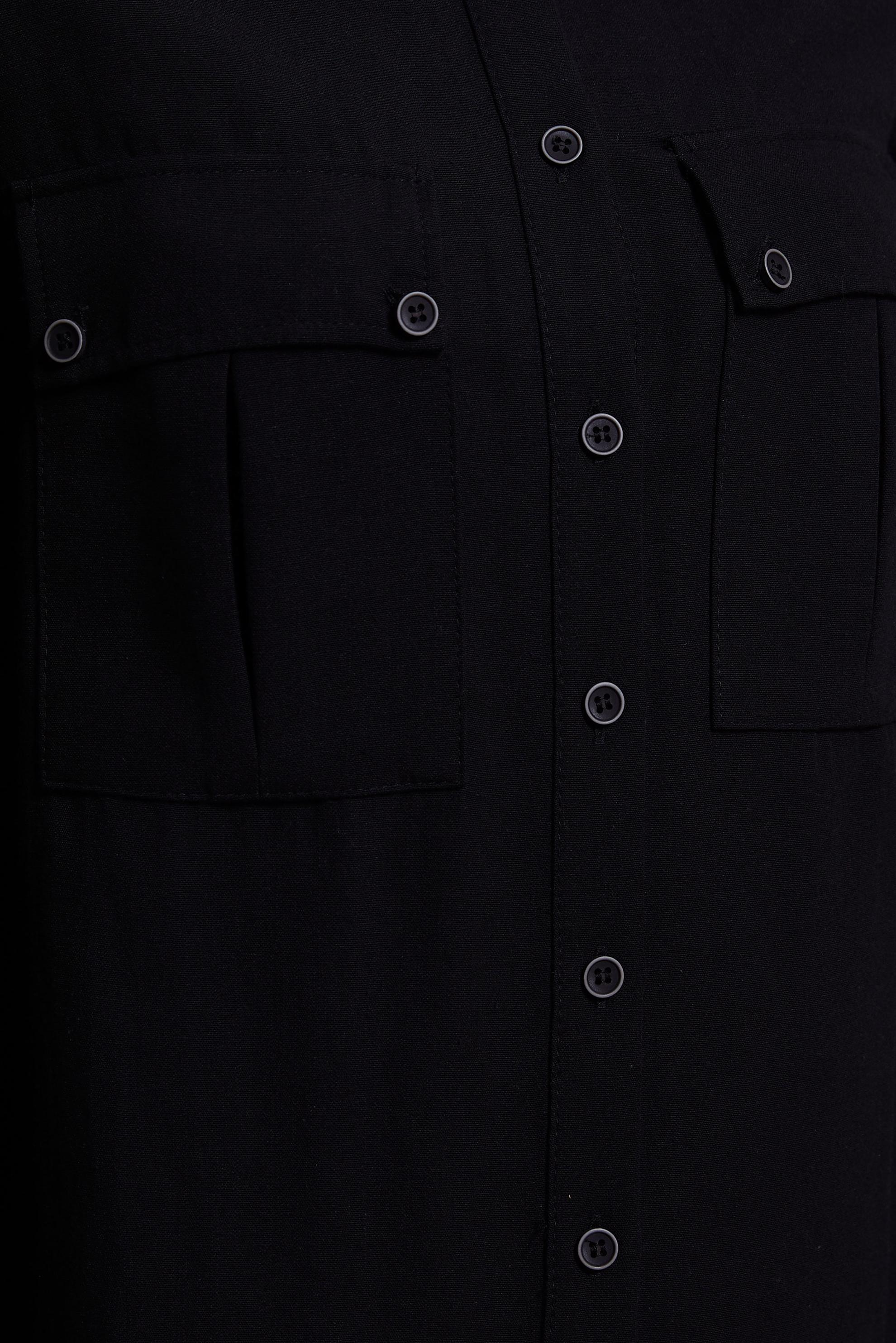 Tesettür giyim SİYAH KETEN DOKULU TUNİK 44491