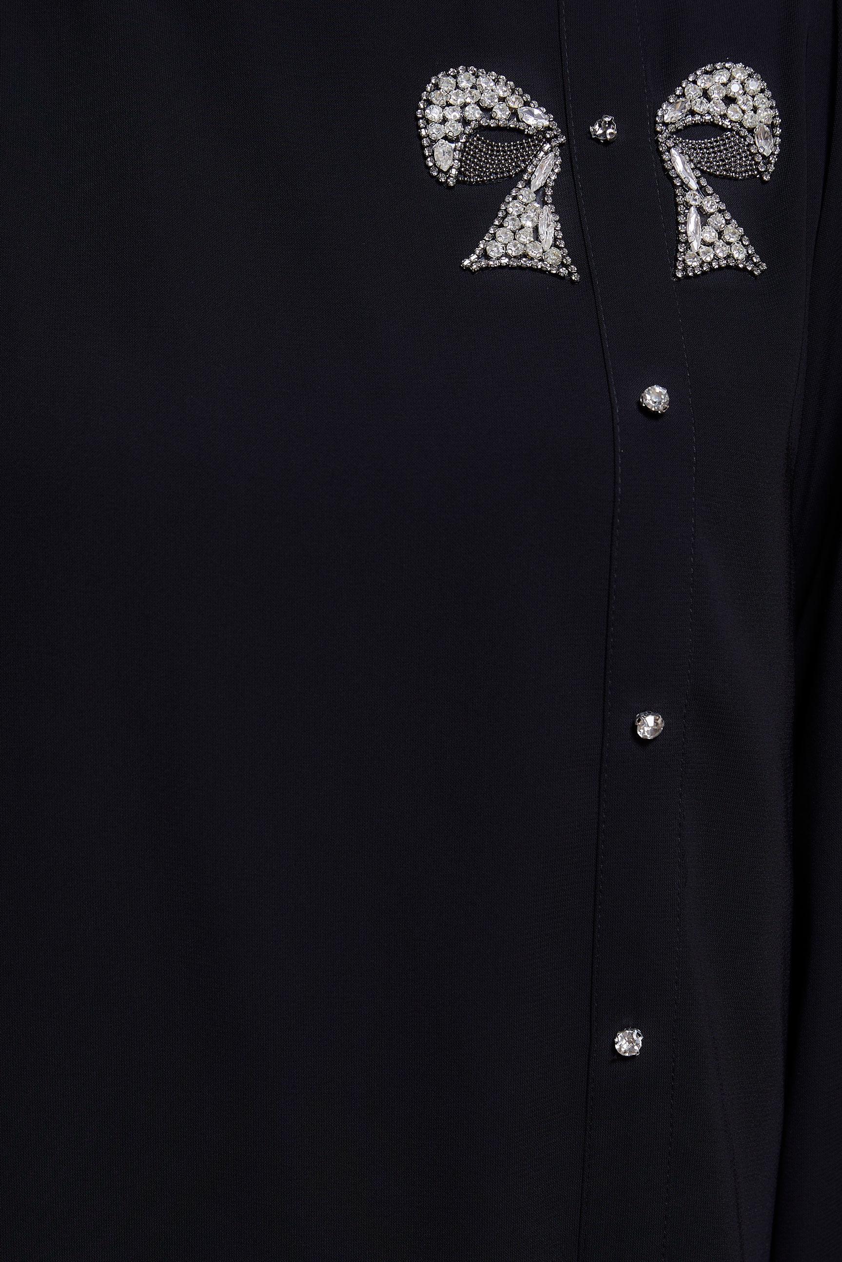 Tesettür giyim SİYAH TAŞ DETAYLI TUNİK 44492