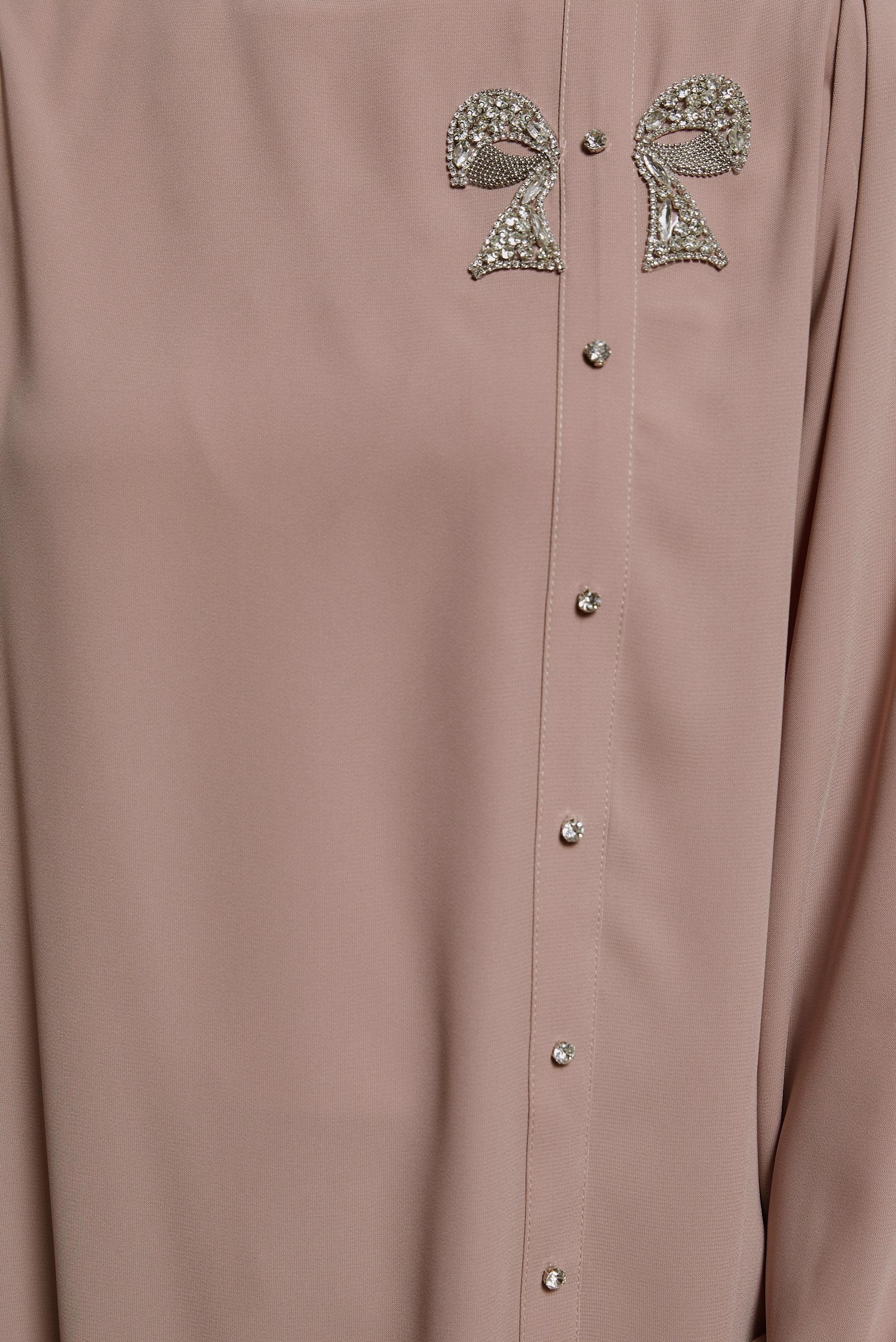 Tesettür giyim BEJ TAŞ DETAYLI TUNİK 44492