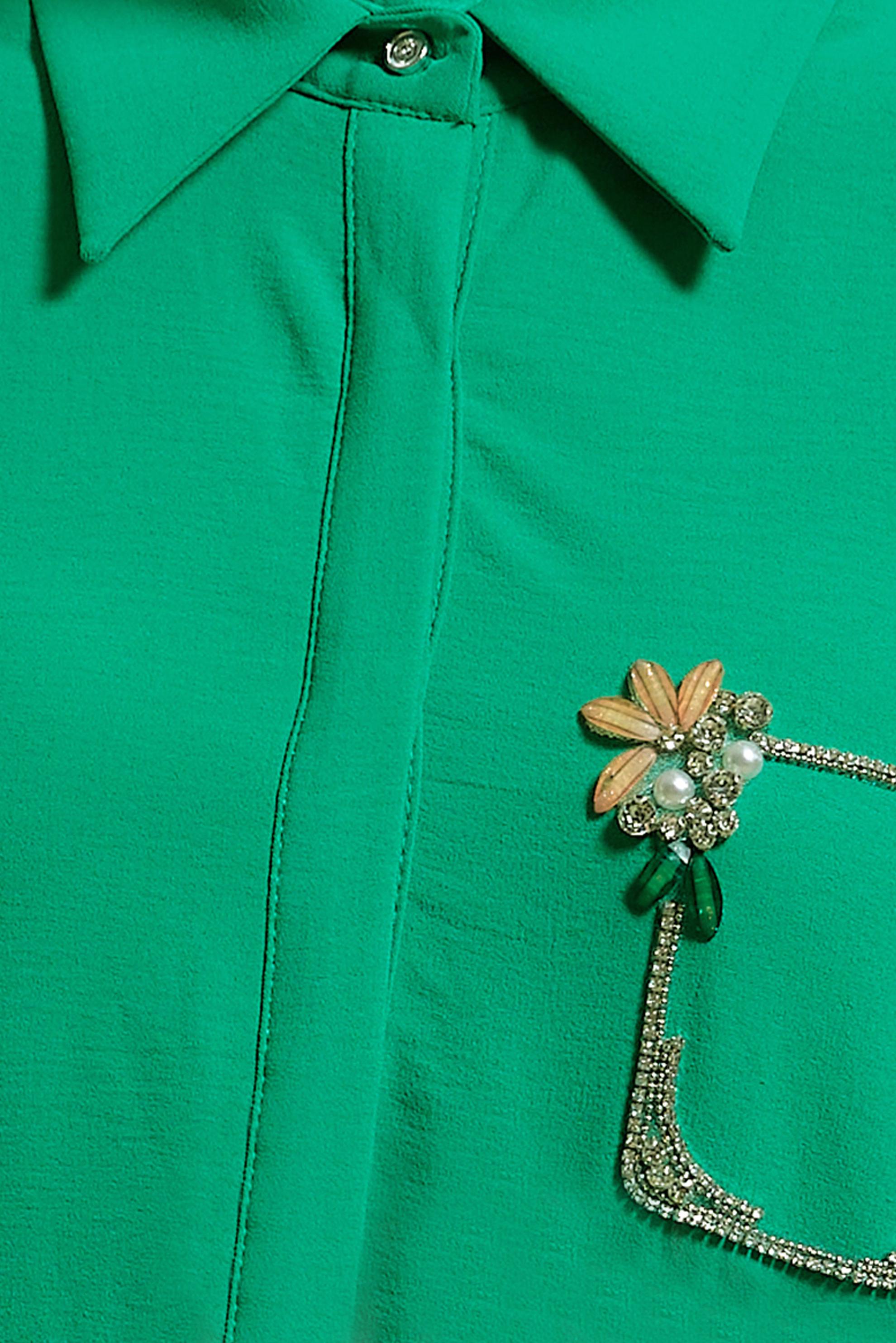 Tesettür giyim YEŞİL TAŞ DETAYLI TUNİK 44493