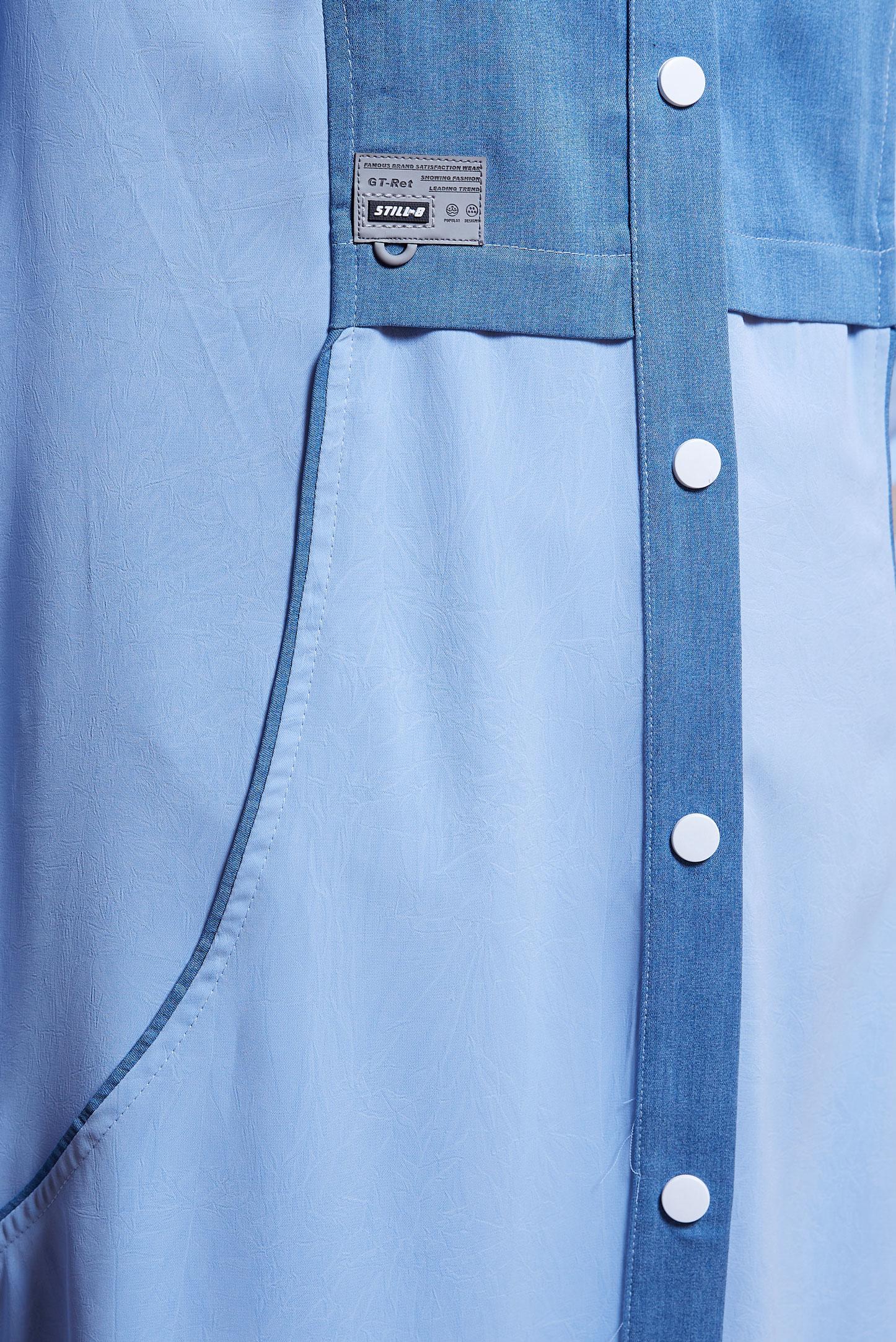 Tesettür giyim MAVİ KAPÜŞONLU TESETTÜR TUNİK 44530