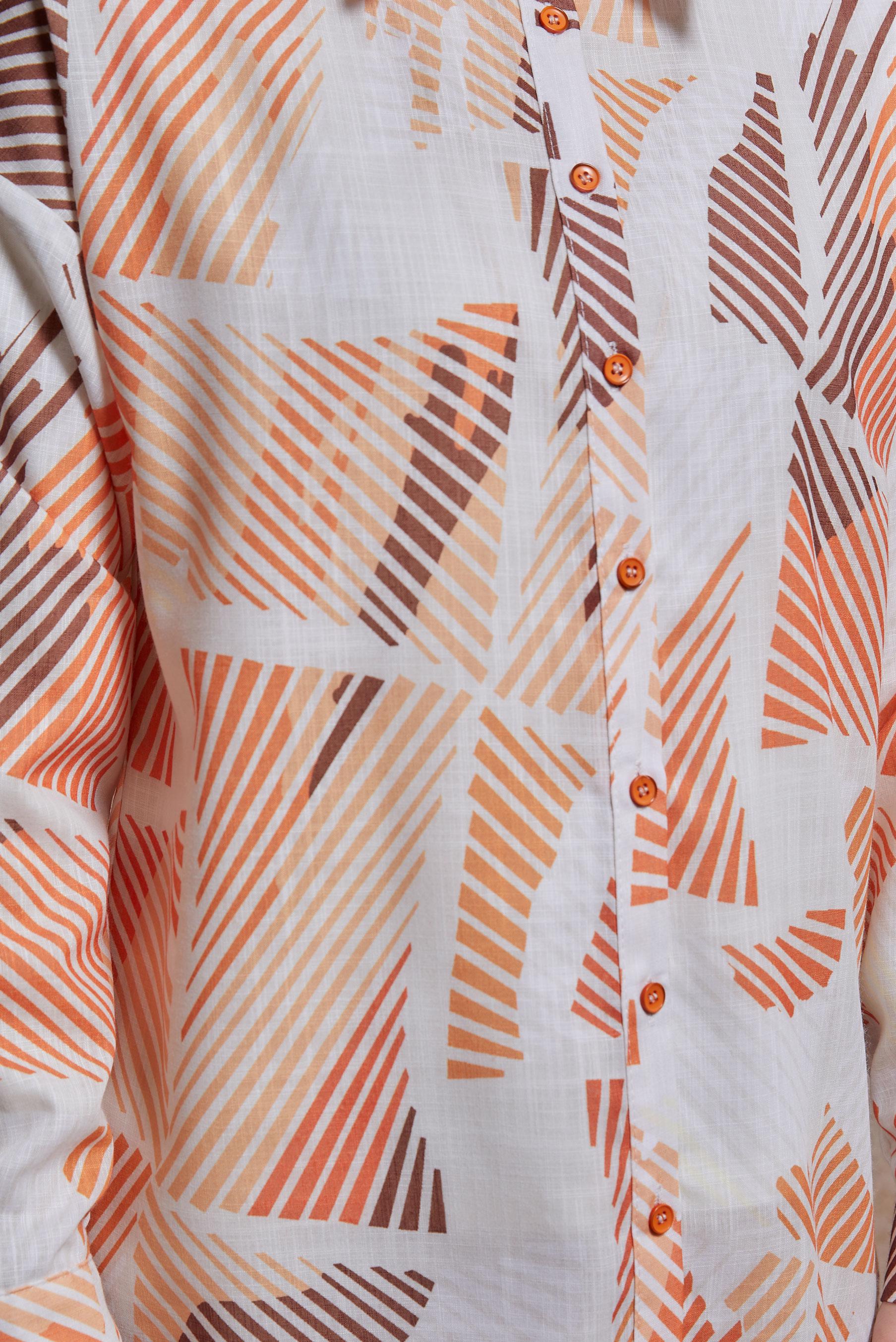 Tesettür giyim TURUNCU DESENLİ GÖMLEK TUNİK 44543