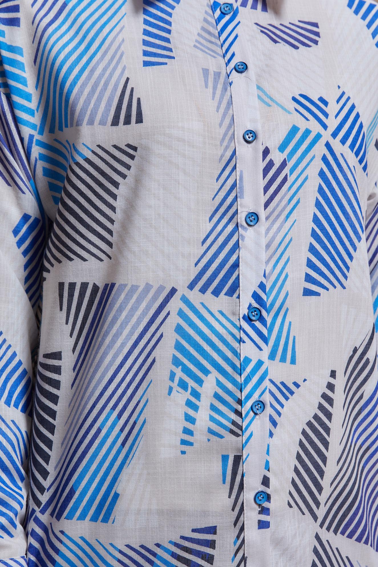 Tesettür giyim LACİVERT DESENLİ GÖMLEK TUNİK 44543