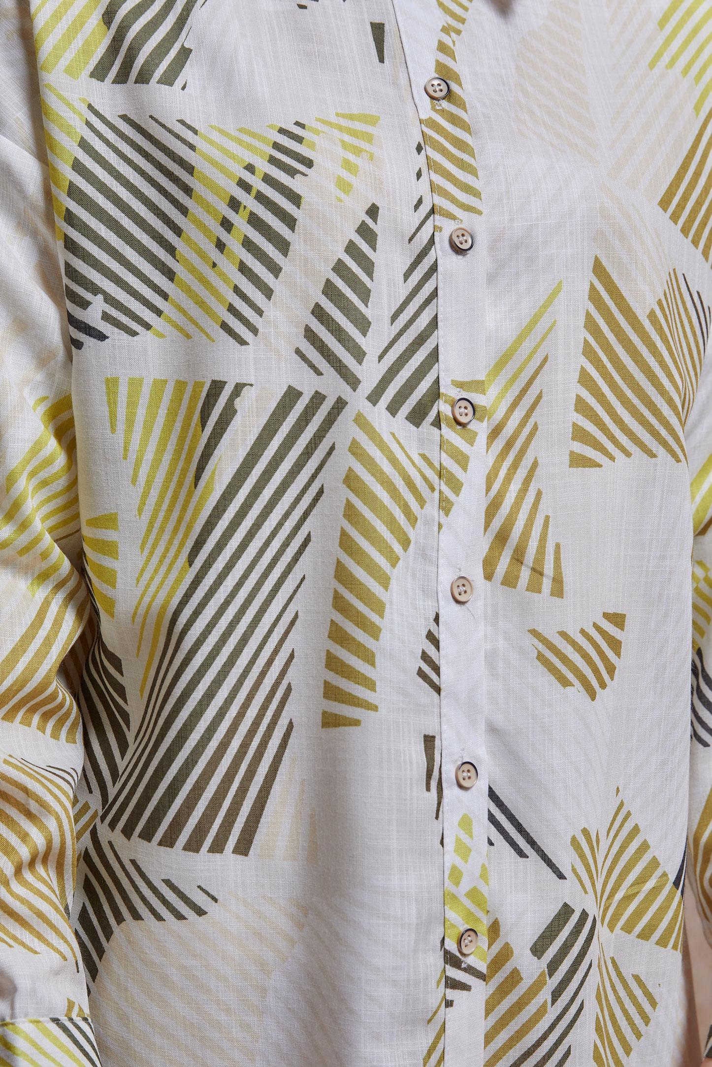 Tesettür giyim YEŞİL DESENLİ GÖMLEK TUNİK 44543