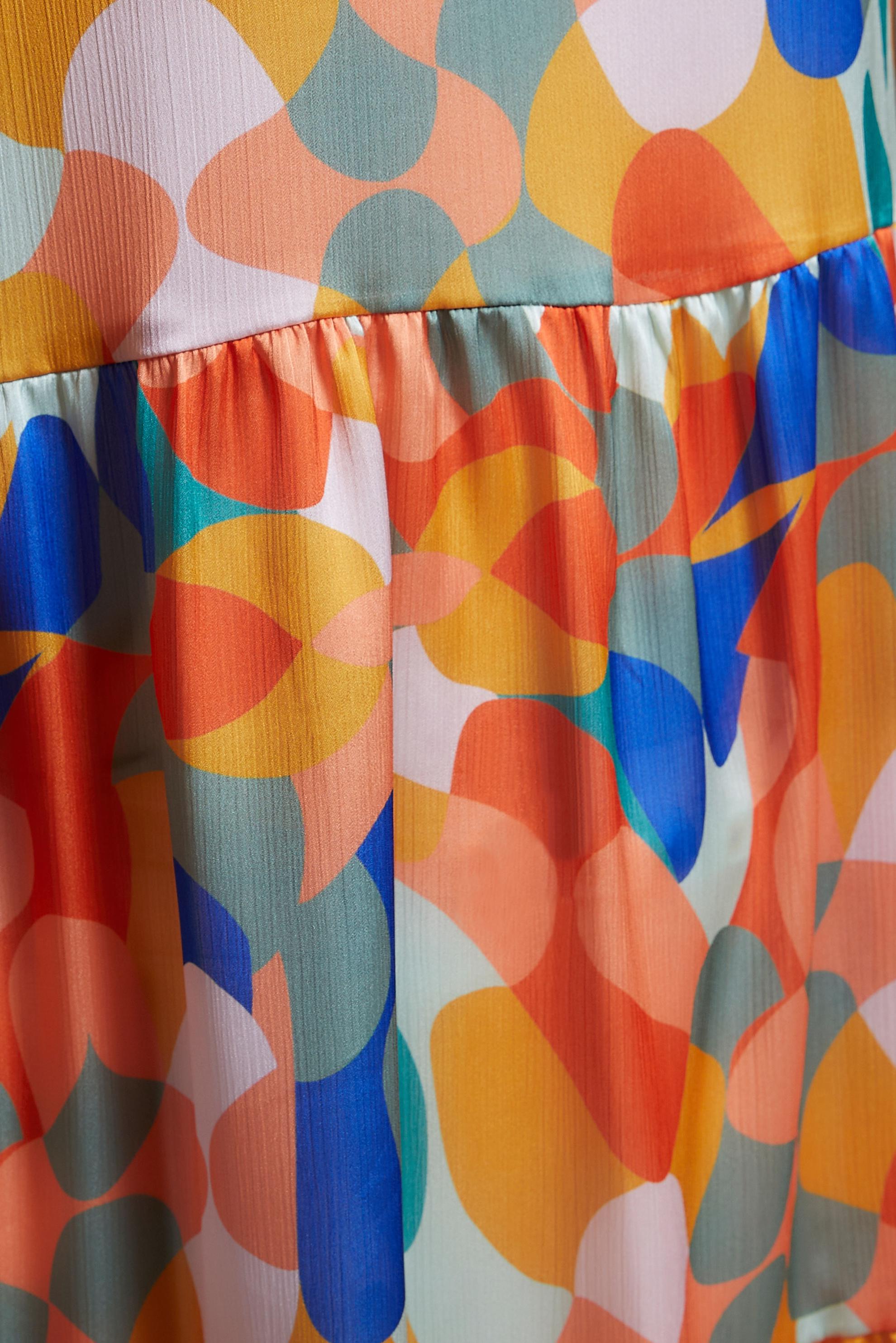 Tesettür giyim TURUNCU DESENLİ TUNİK 44544