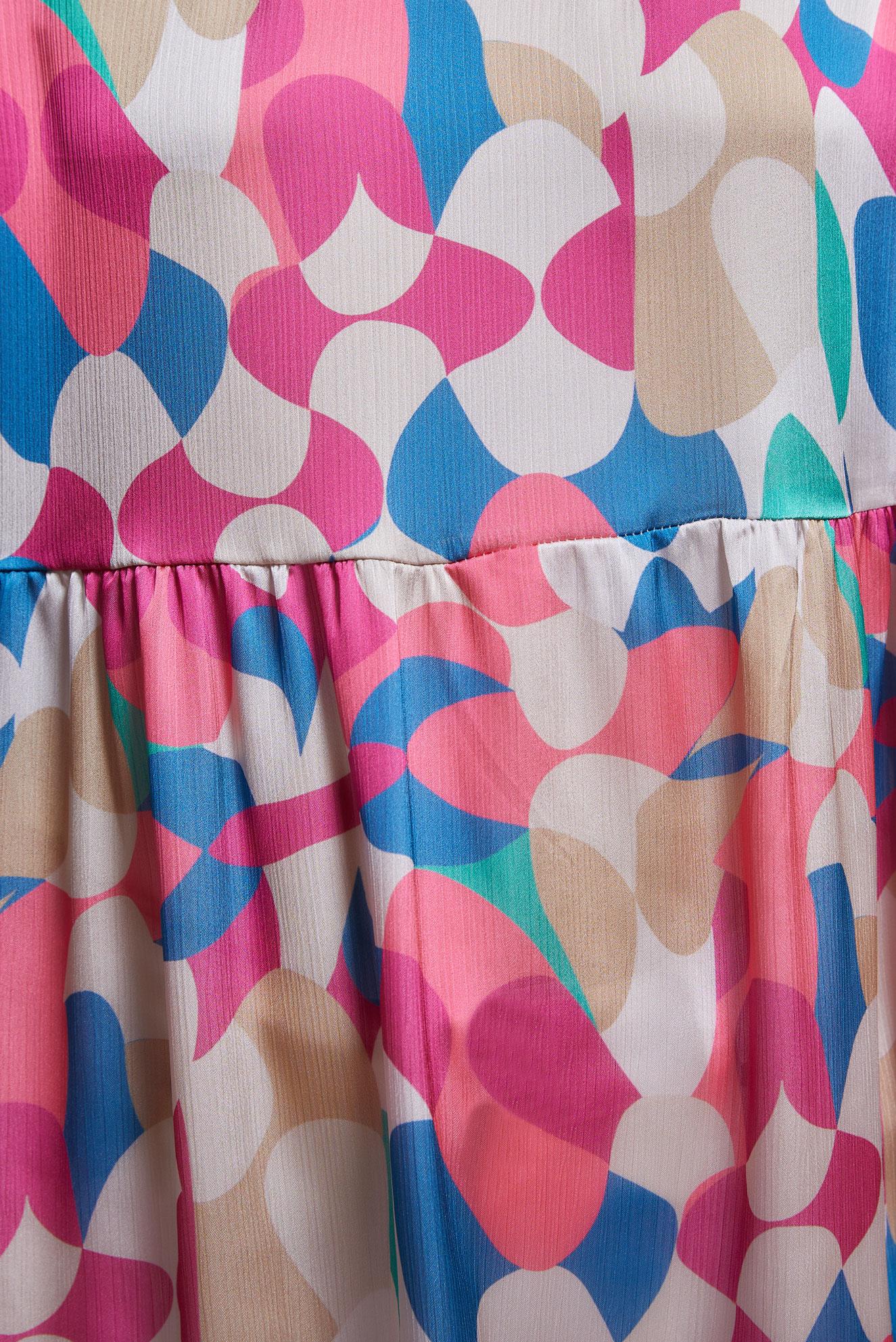 Tesettür giyim FUŞYA DESENLİ TUNİK 44544