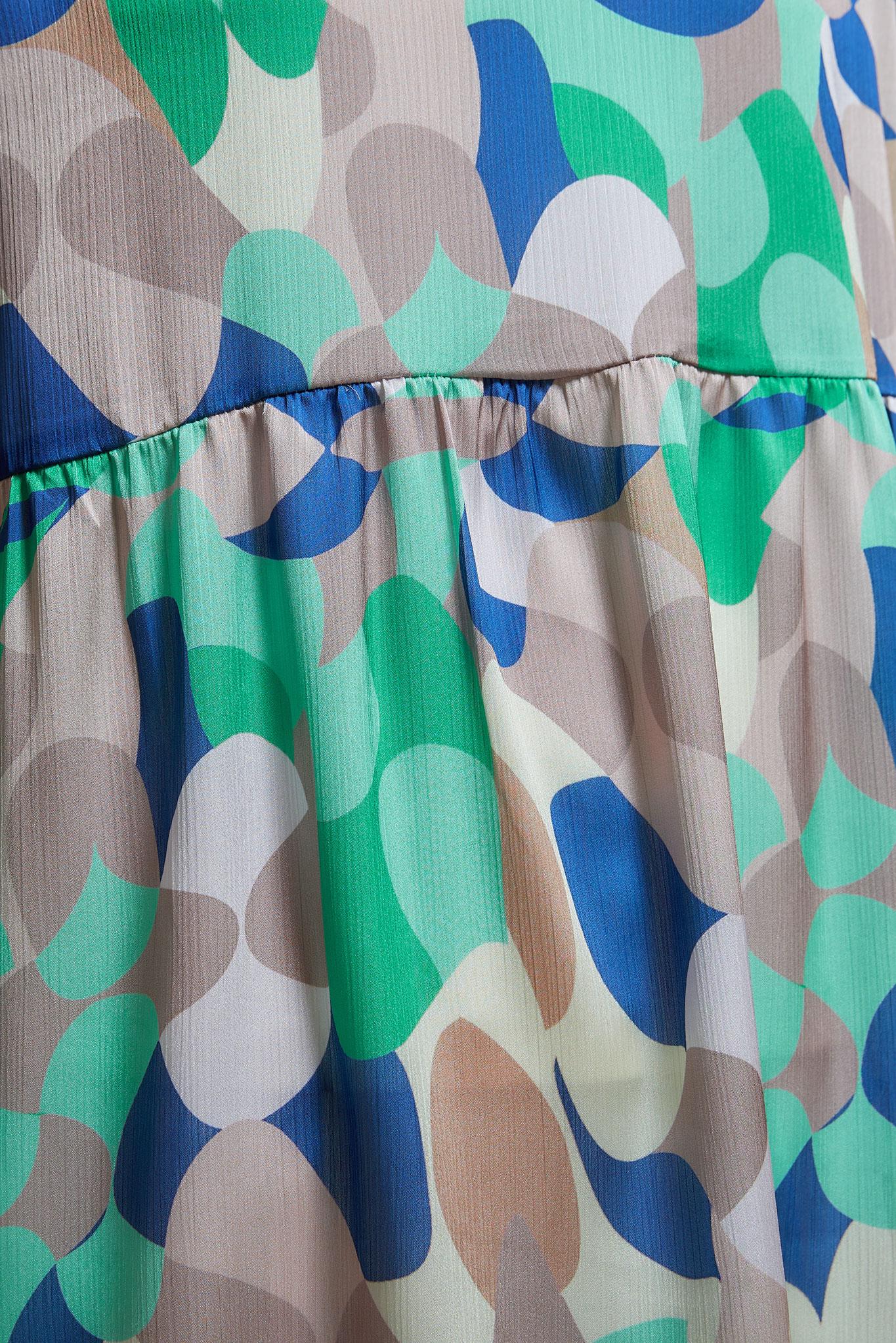 Tesettür giyim YEŞİL DESENLİ TUNİK 44544