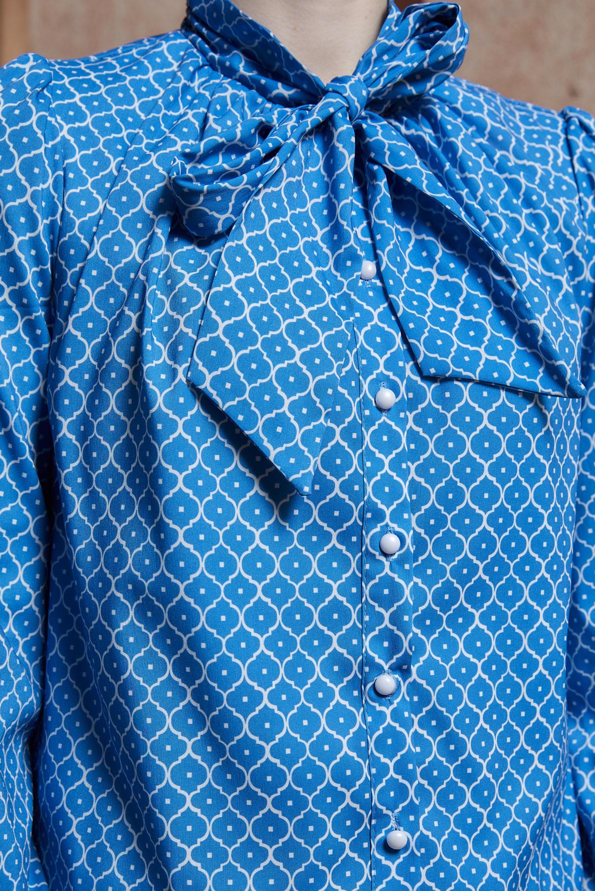 Tesettür giyim MAVİ DESENLİ TUNİK 44547