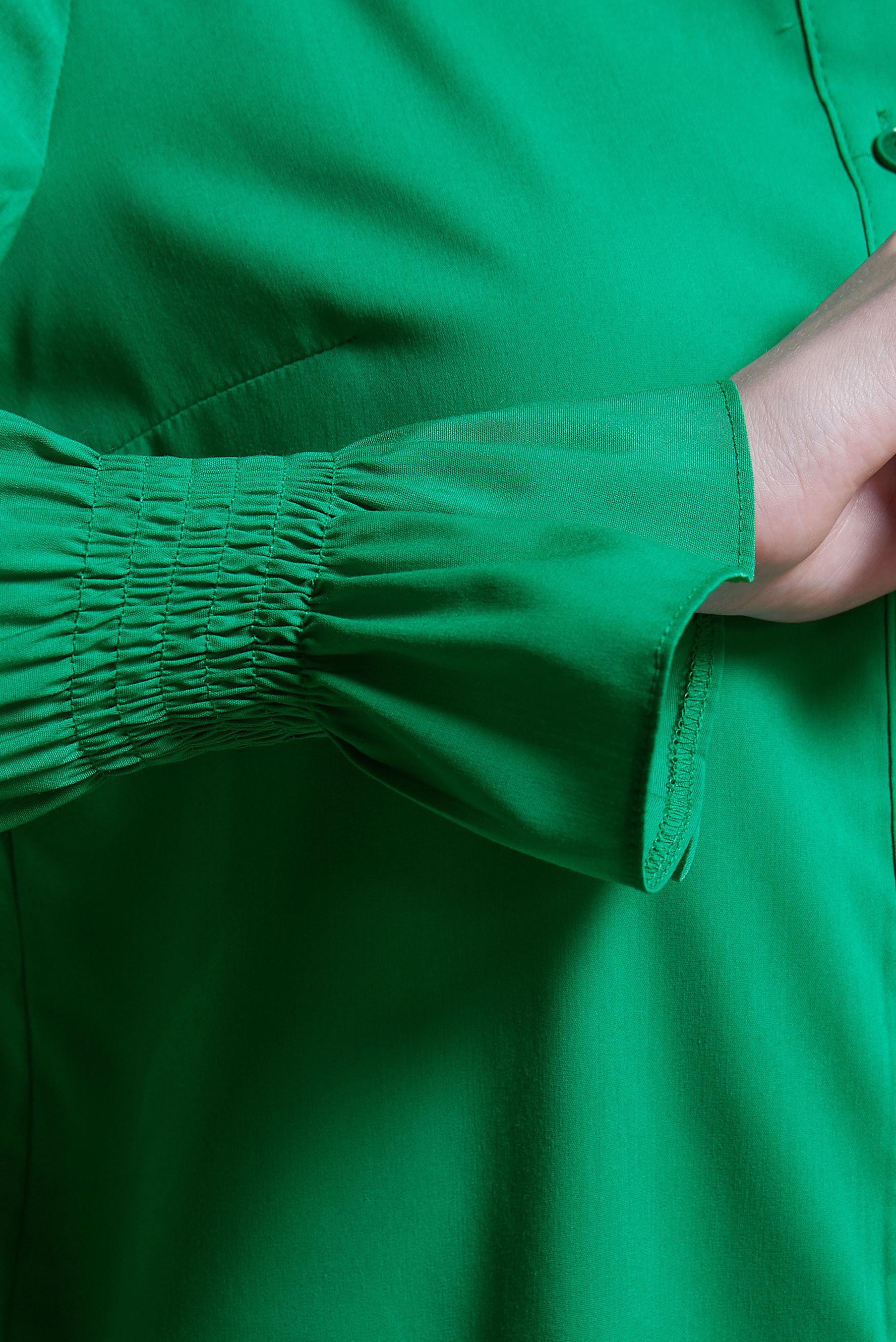 Tesettür giyim YEŞİL GÖMLEK YAKA TESETTÜR TUNİK 44581