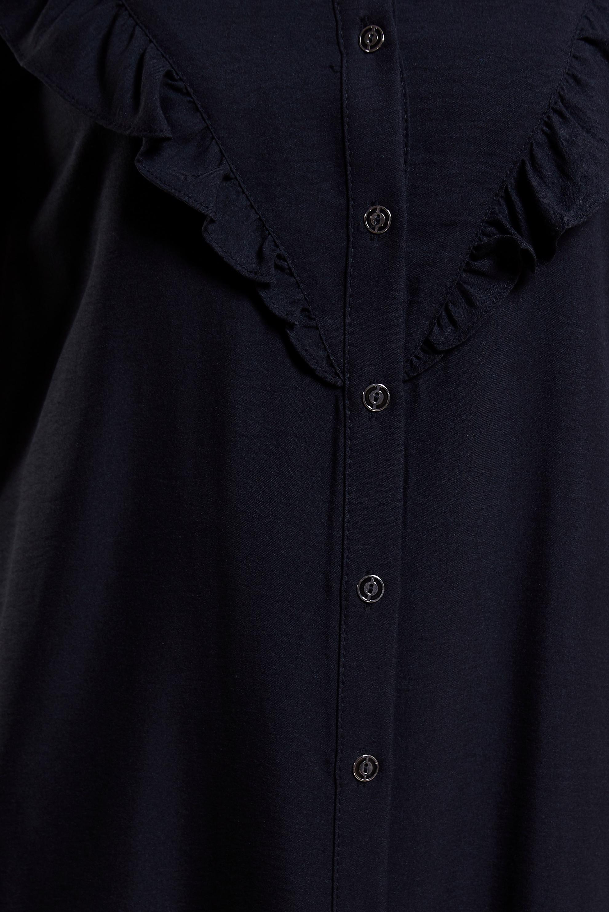 Tesettür giyim SİYAH FIRFIR DETAYLI TUNİK 44585