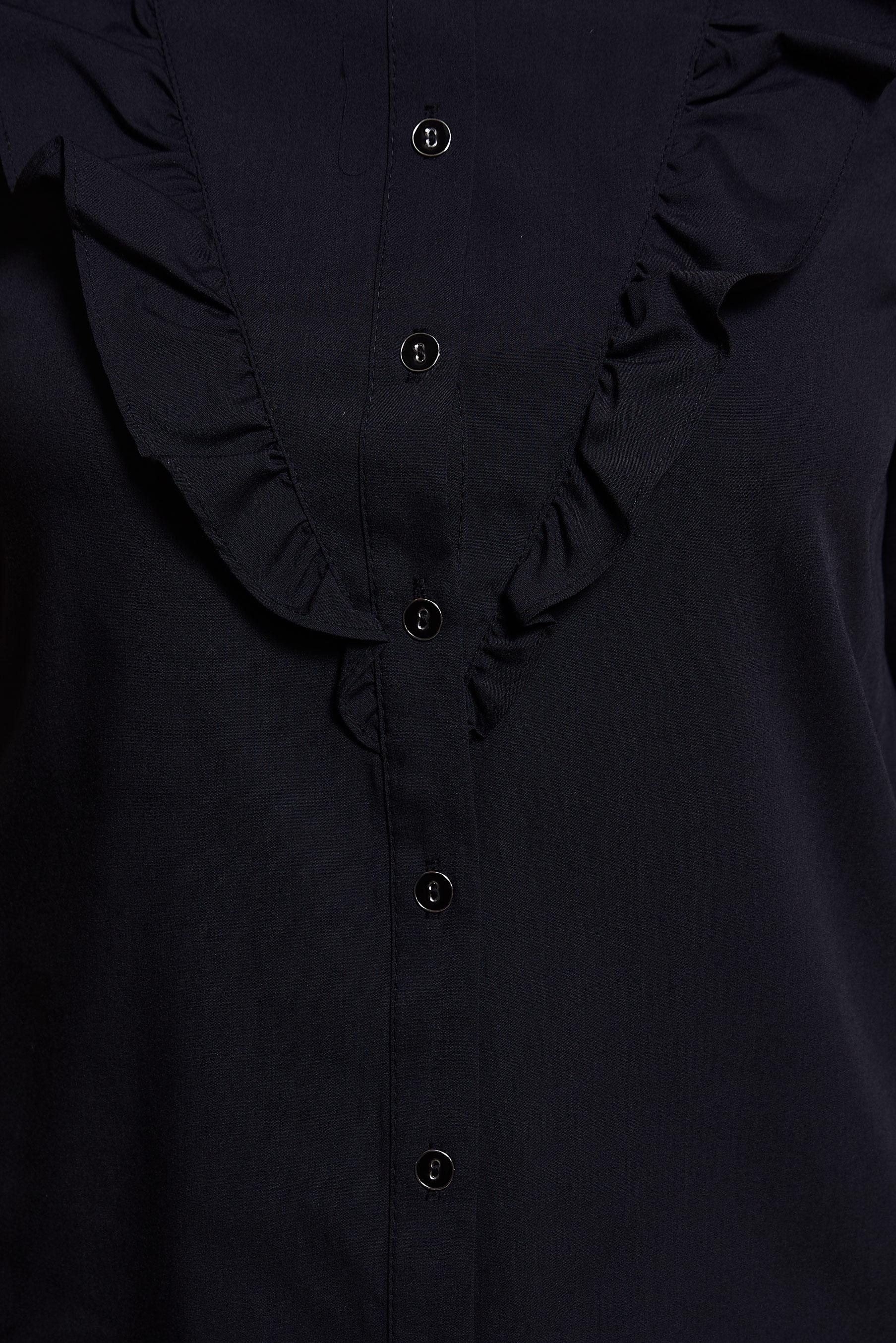 Tesettür giyim SİYAH FIRFIR DETAYLI GÖMLEK TUNİK 44589