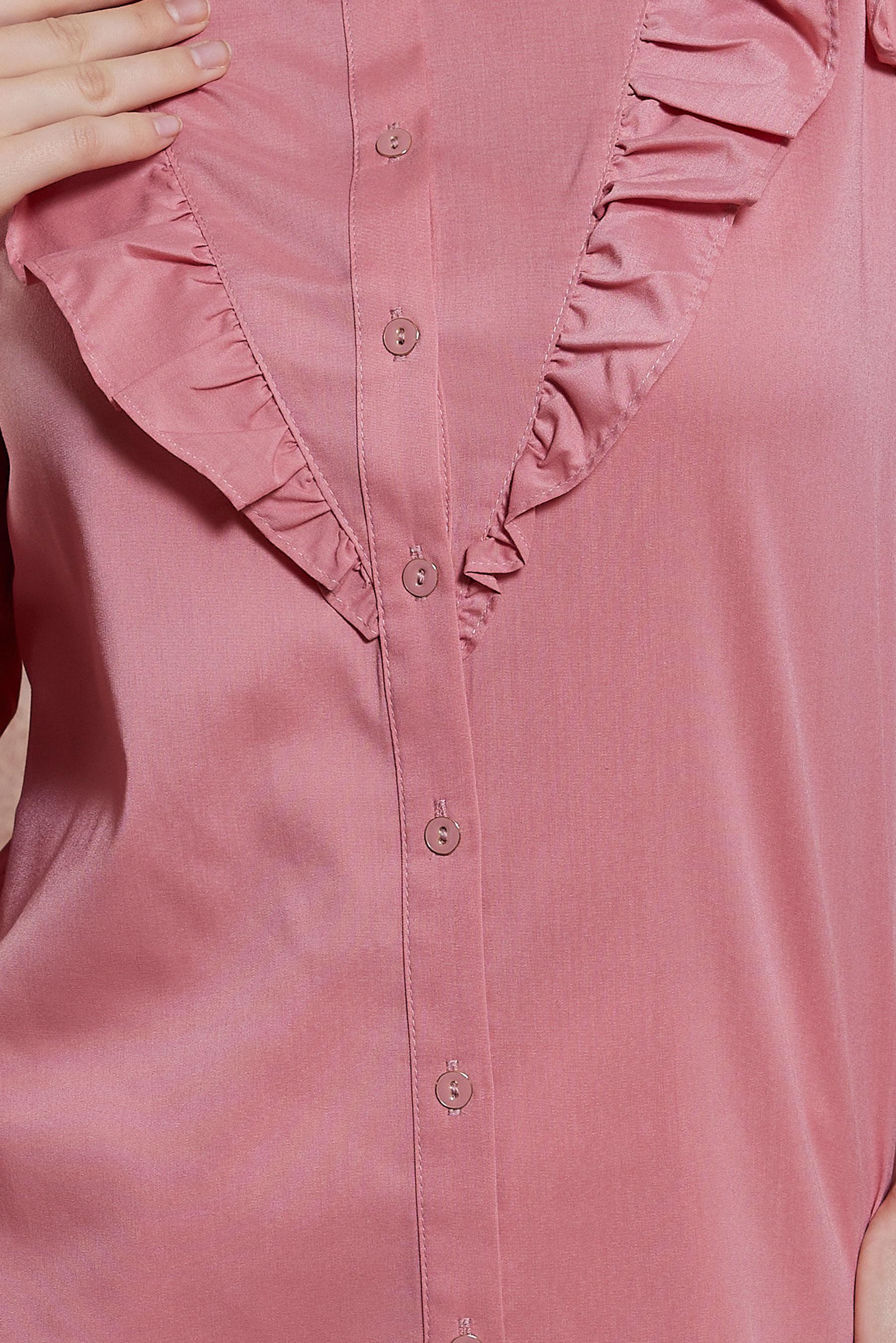 Tesettür giyim PUDRA FIRFIR DETAYLI GÖMLEK TUNİK 44589