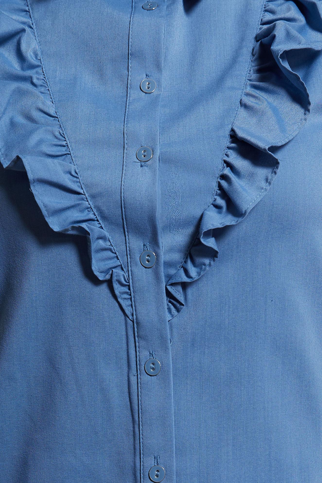 Tesettür giyim LACİVERT FIRFIR DETAYLI GÖMLEK TUNİK 44589