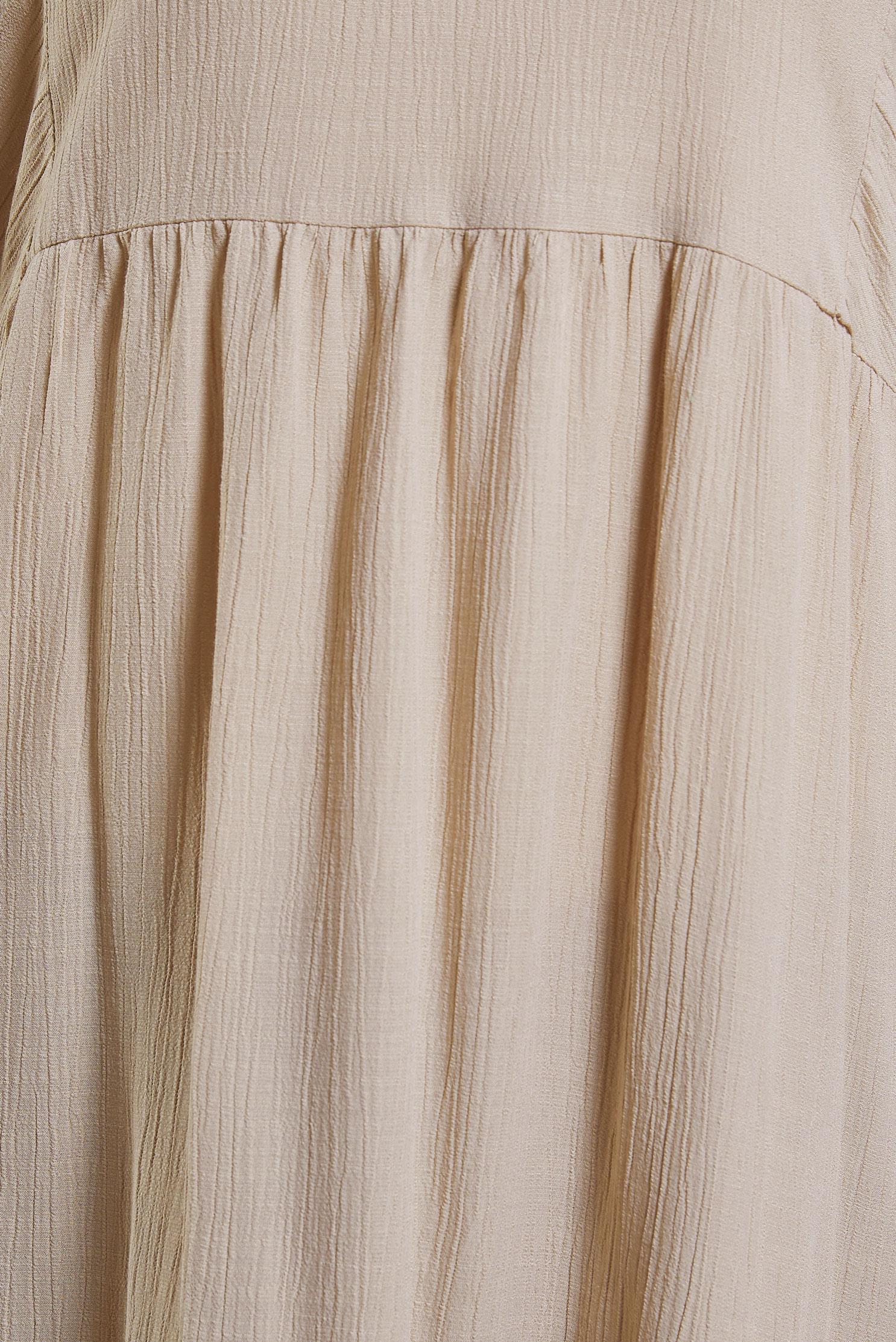 Tesettür giyim BEJ VOLANLI TESETTÜR TUNİK 44592