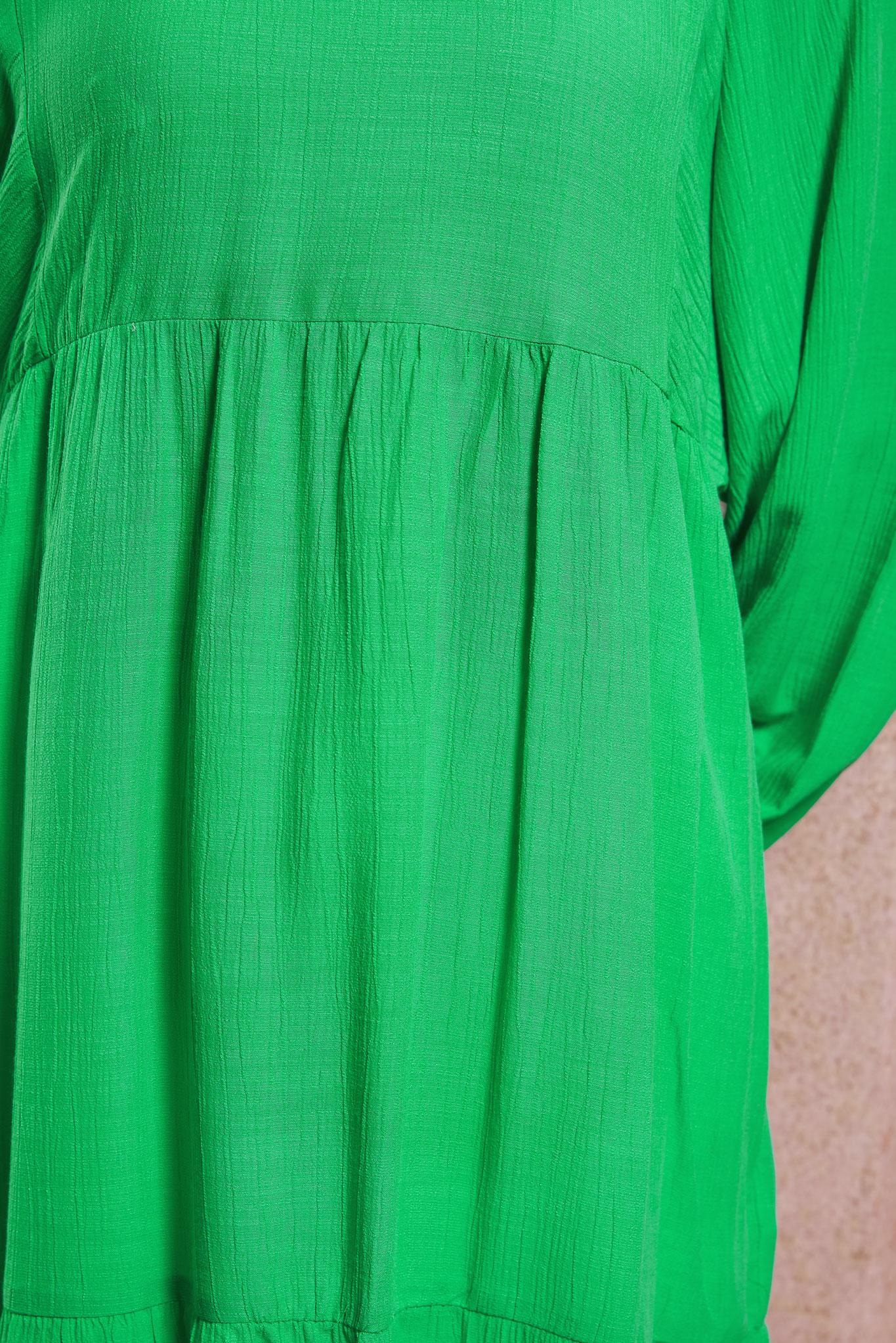 Tesettür giyim YEŞİL VOLANLI TESETTÜR TUNİK 44592