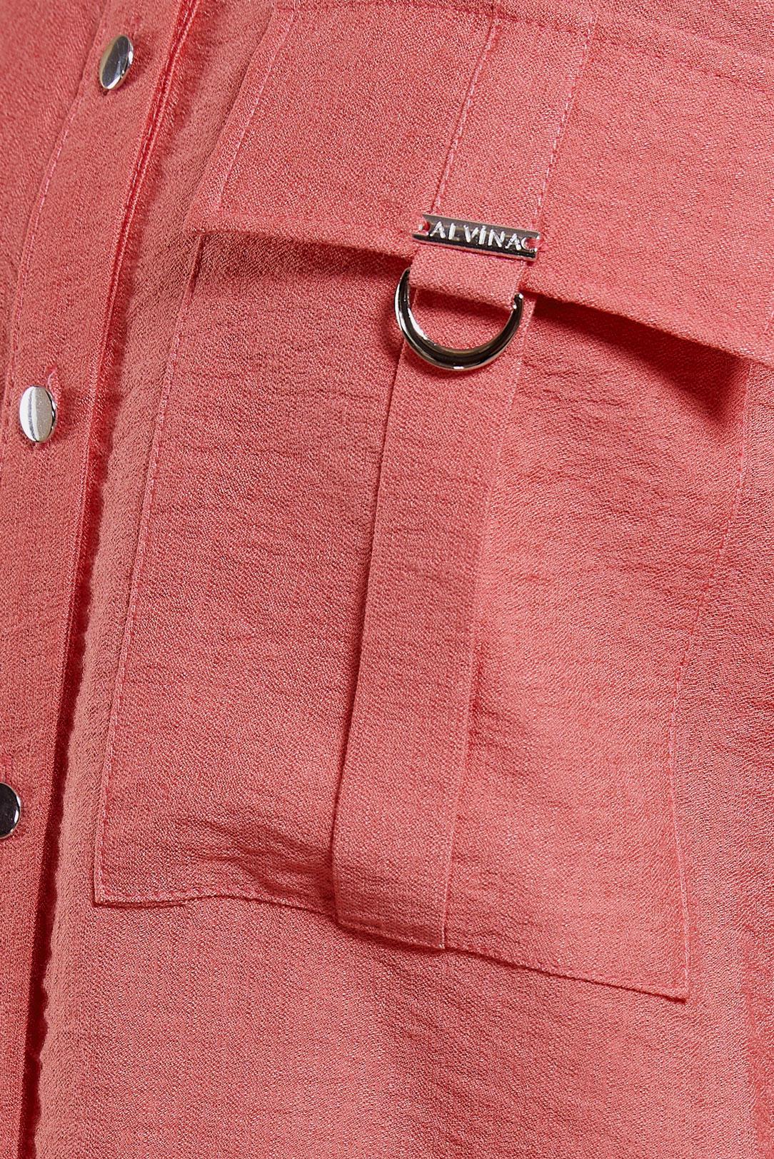 Tesettür giyim MERCAN GÖMLEK YAKA TESETTÜR TUNİK 44598