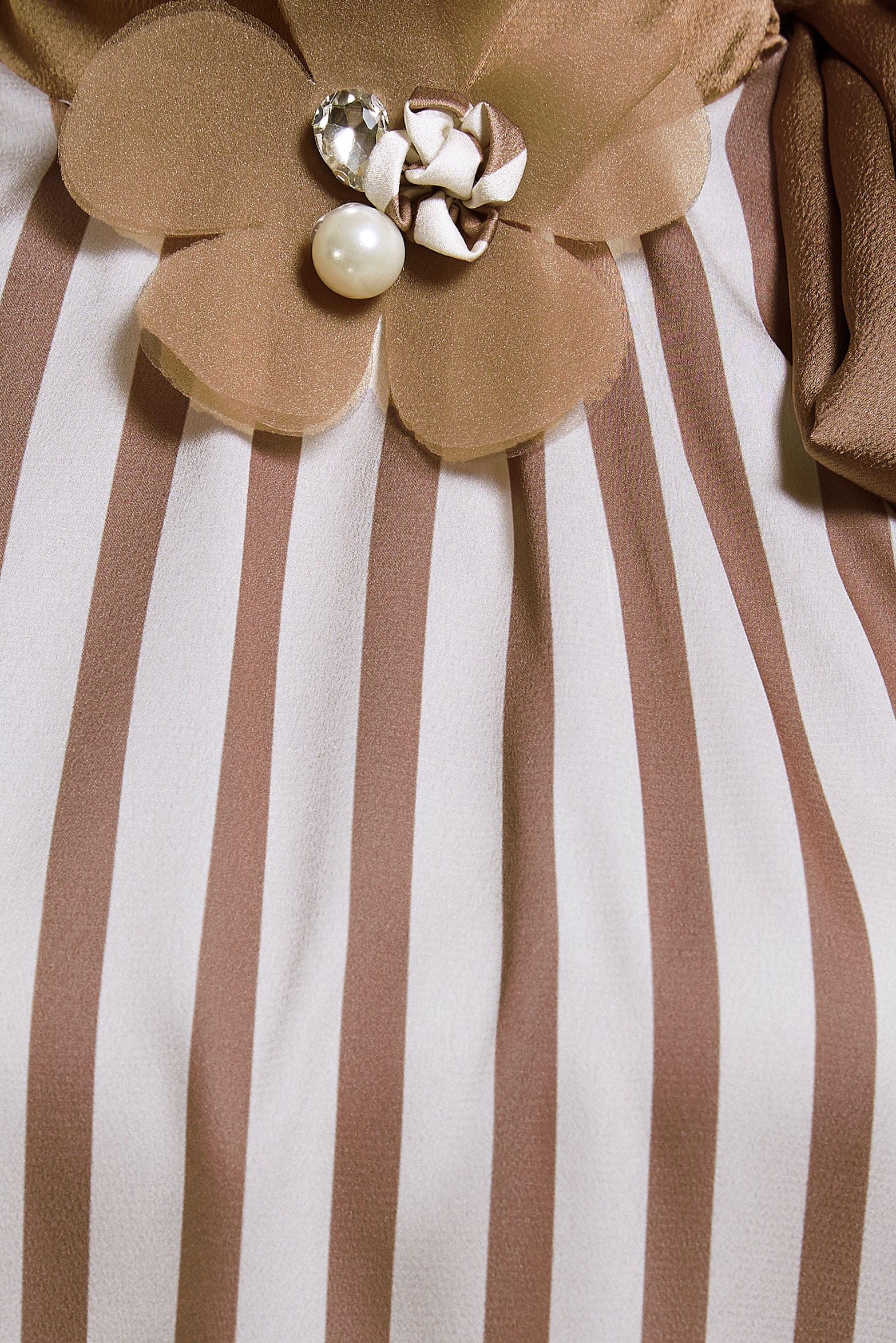 Hijab clothing BEIGE STRIPED SATIN TUNIC 44629