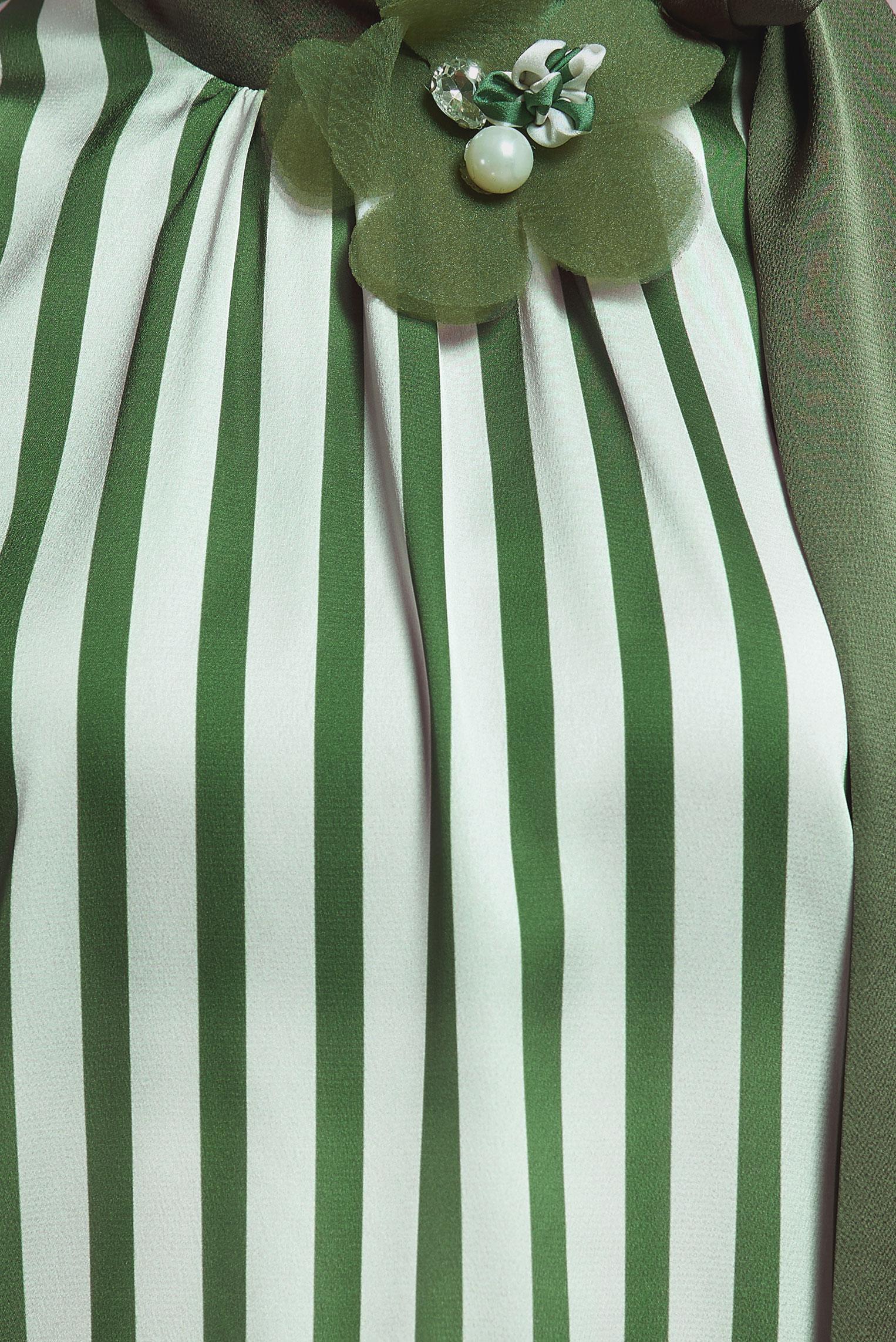 Hijab clothing BEIGE STRIPED SATIN TUNIC 44629