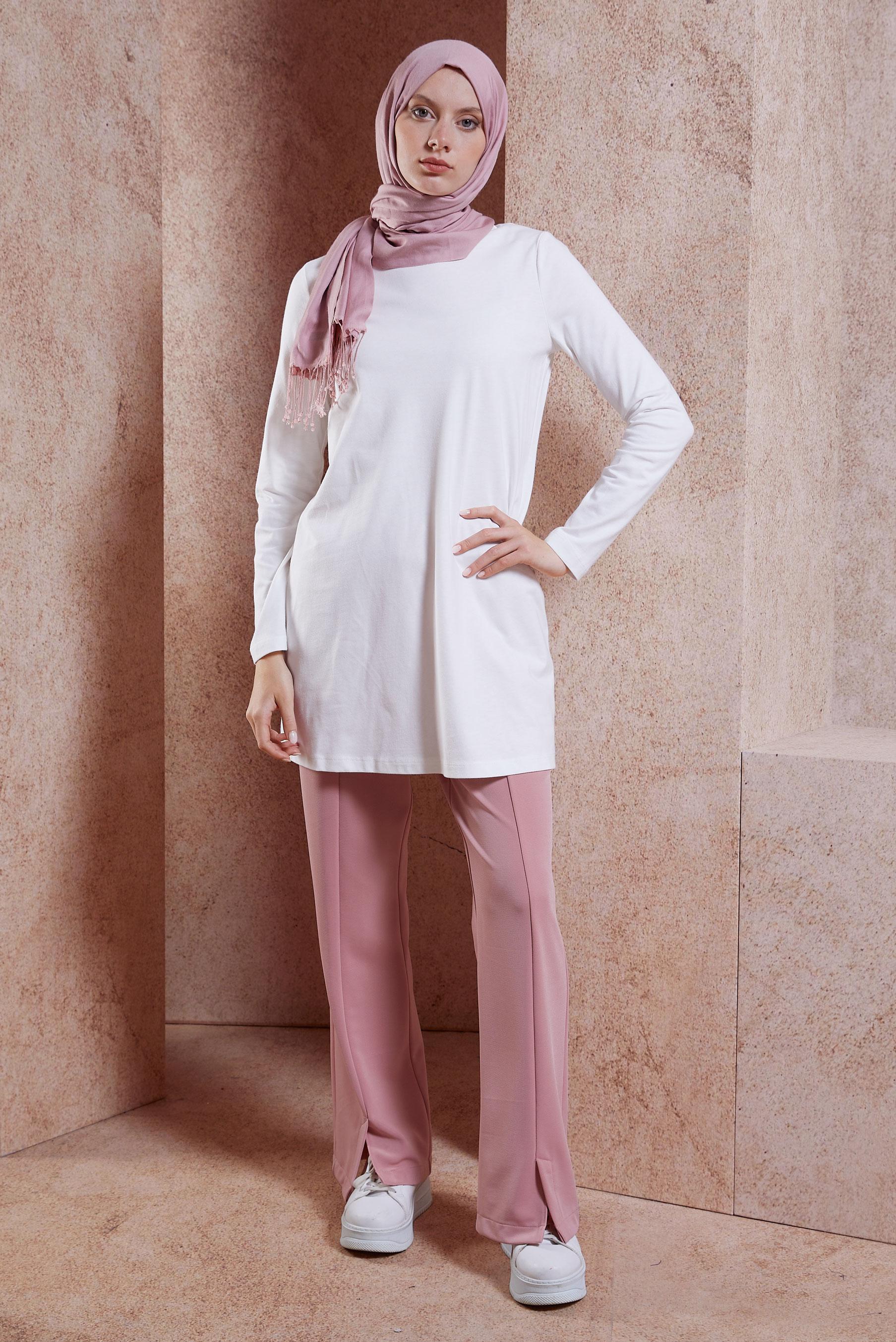 Vêtements hijab BLANC TUNIQUE DROITE MODESTE 44644