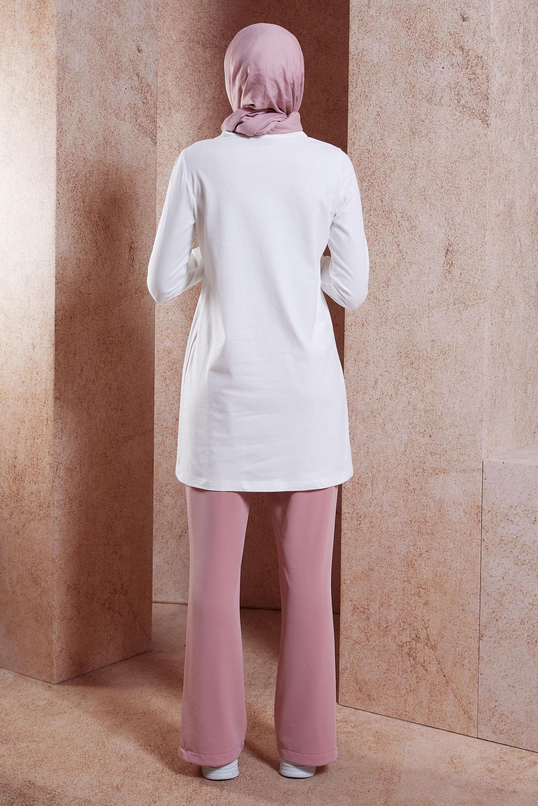 Vêtements hijab BLANC TUNIQUE DROITE MODESTE 44644