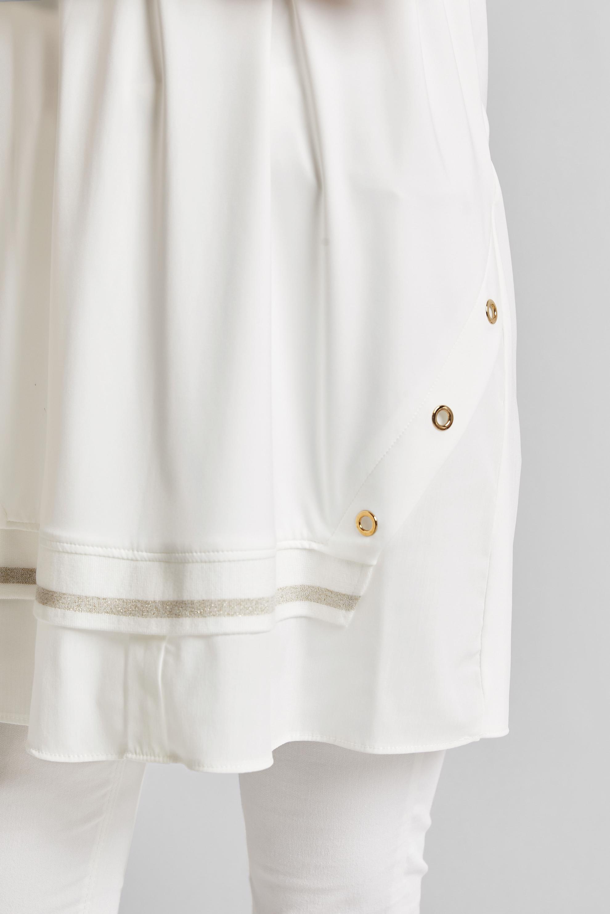 Tesettür giyim BEYAZ GARNİLİ TESETTÜR TUNİK 44645