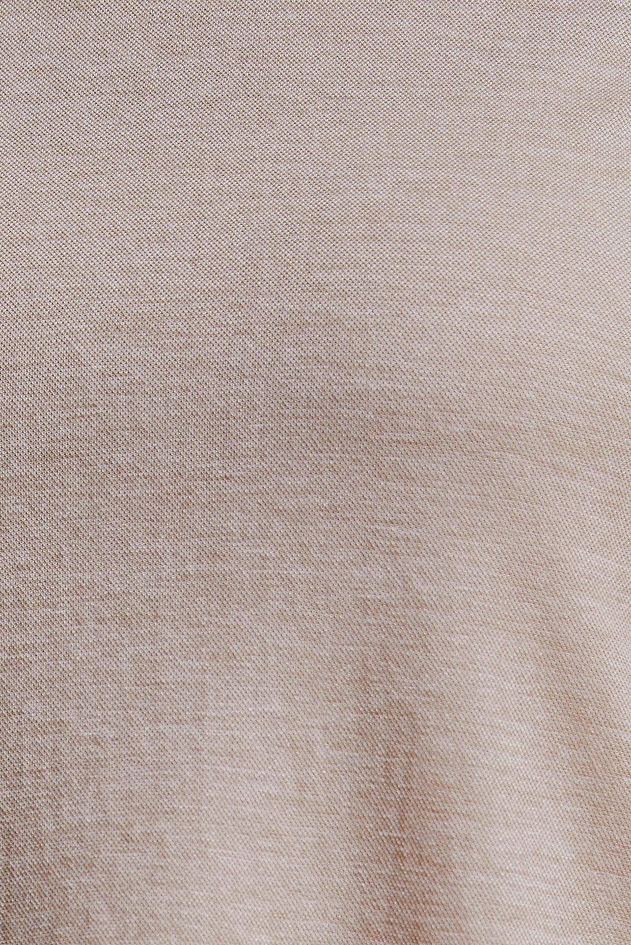 Tesettür giyim BEJ BİSİKLET YAKA DÜZ TUNİK 44646