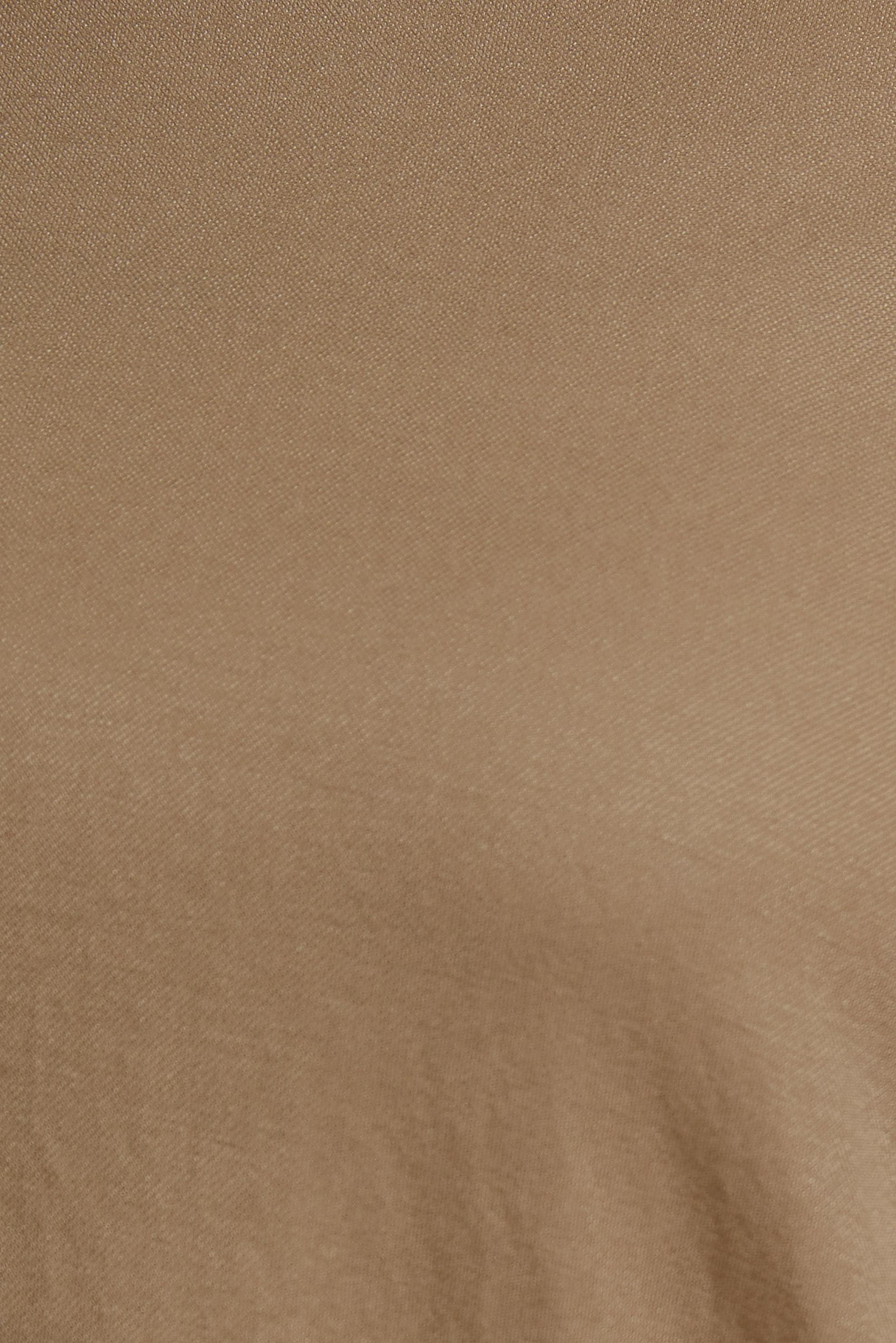 Tesettür giyim KAHVE BİSİKLET YAKA DÜZ TUNİK 44646