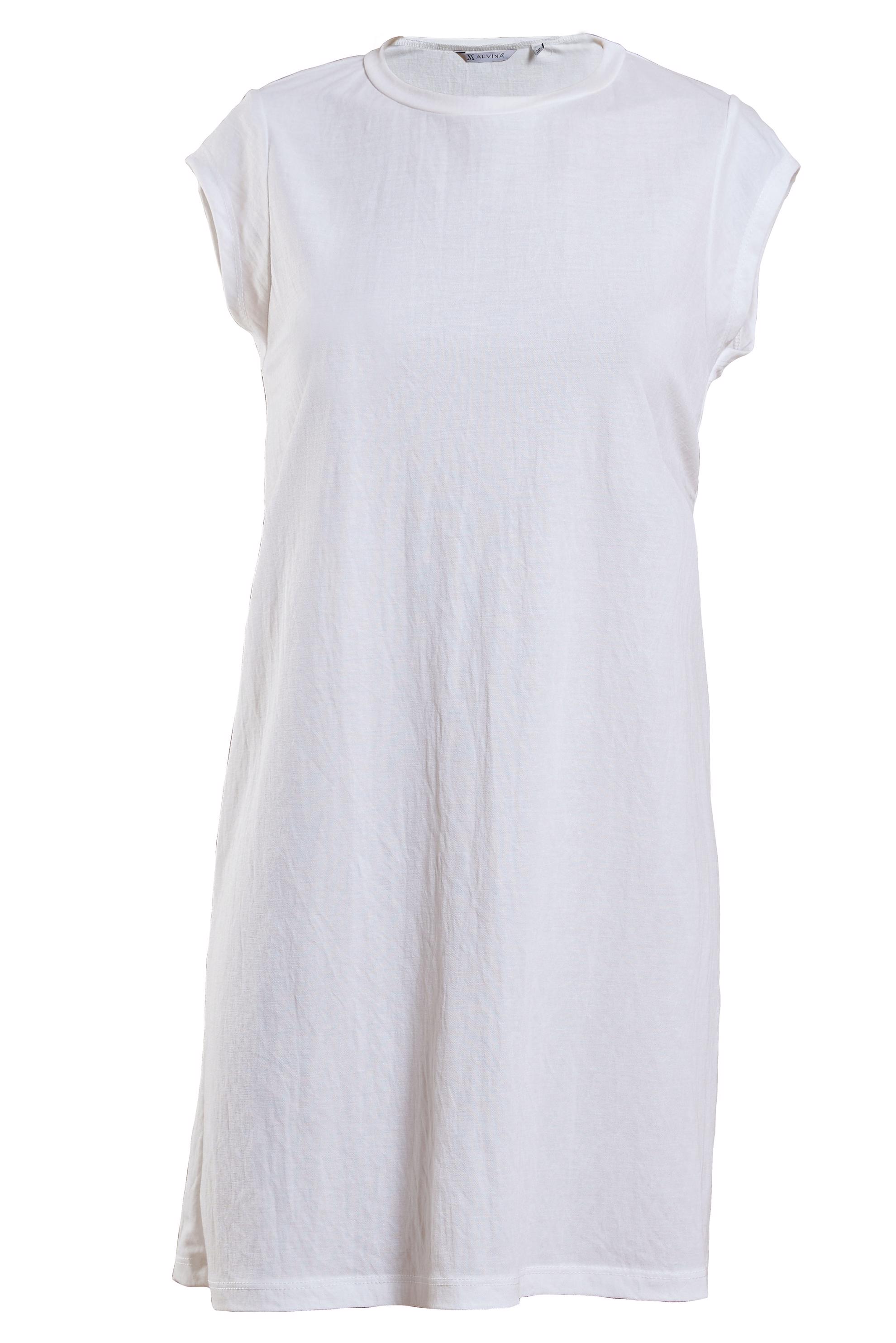 Tesettür giyim BEYAZ KOLSUZ TUNİK 44647