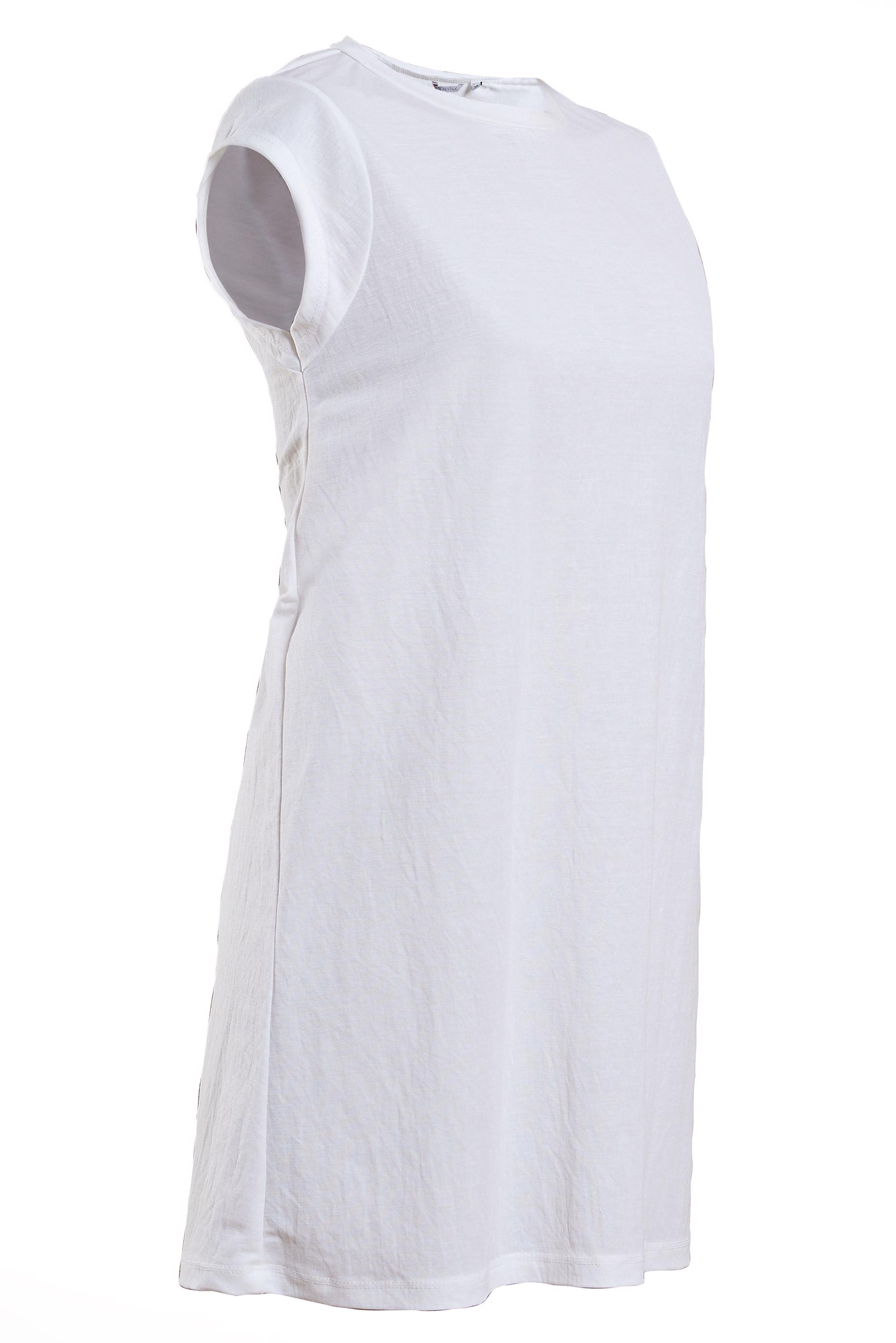 Tesettür giyim BEYAZ KOLSUZ TUNİK 44647