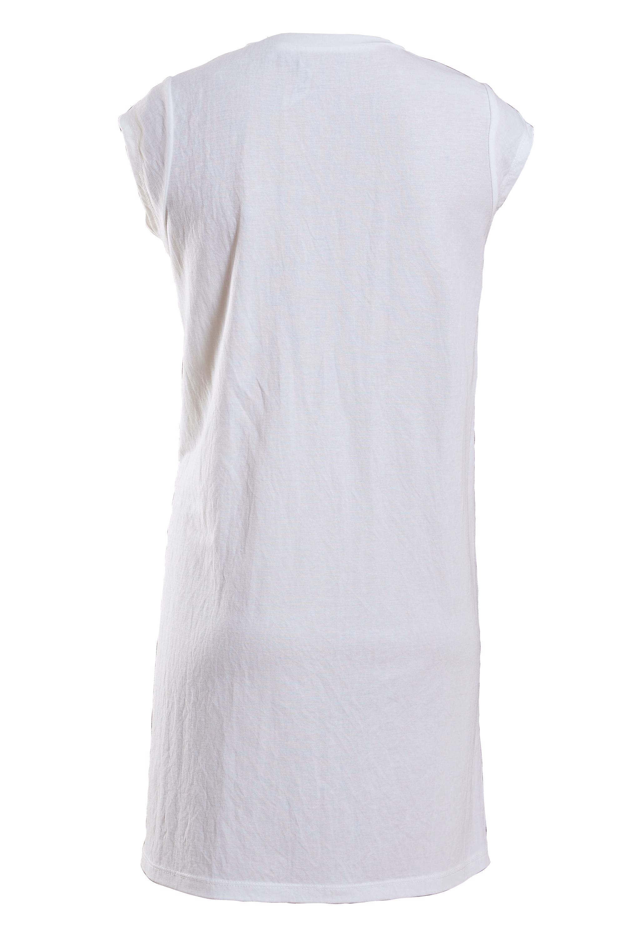 Tesettür giyim BEYAZ KOLSUZ TUNİK 44647