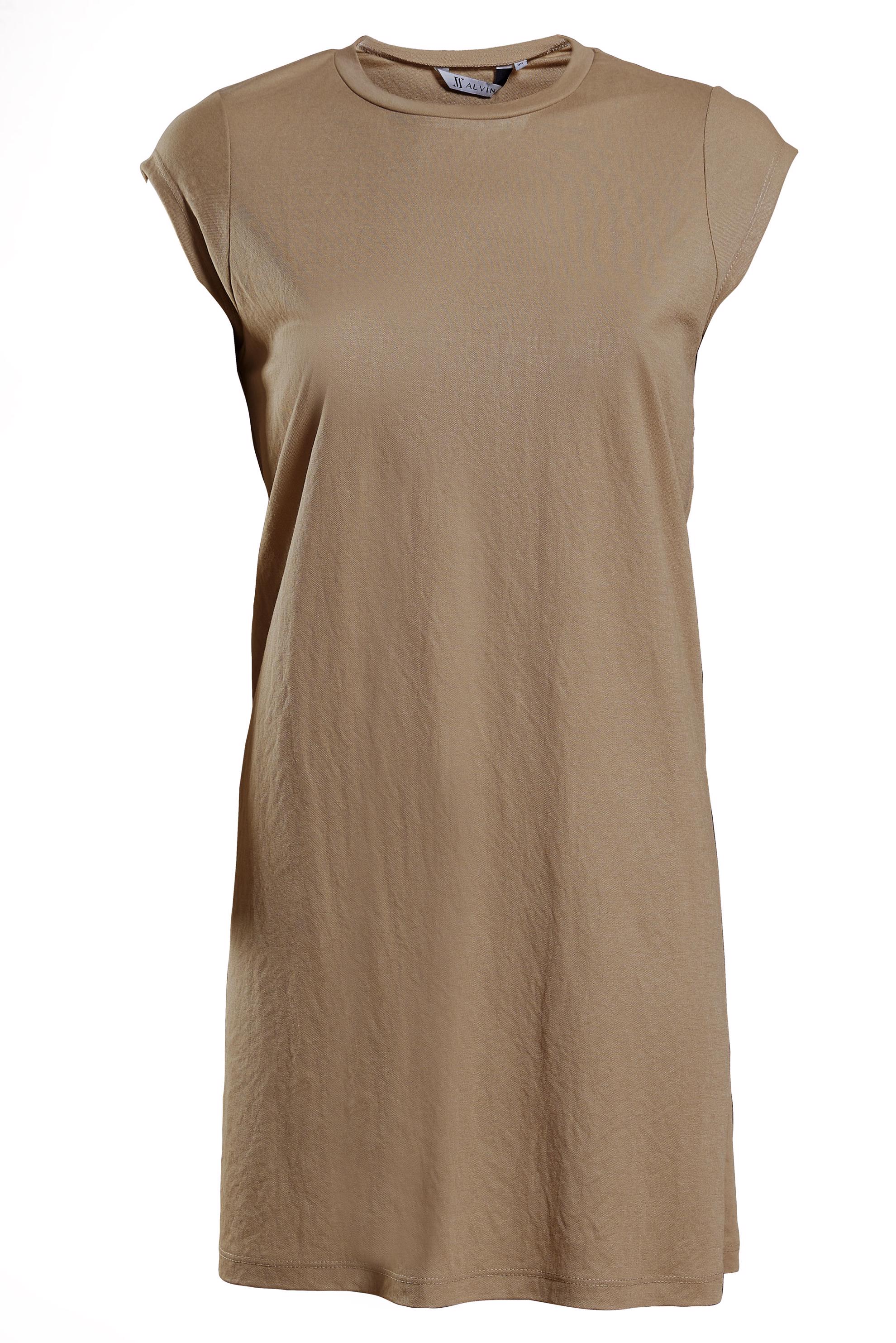 Tesettür giyim KAHVE KOLSUZ TUNİK 44647