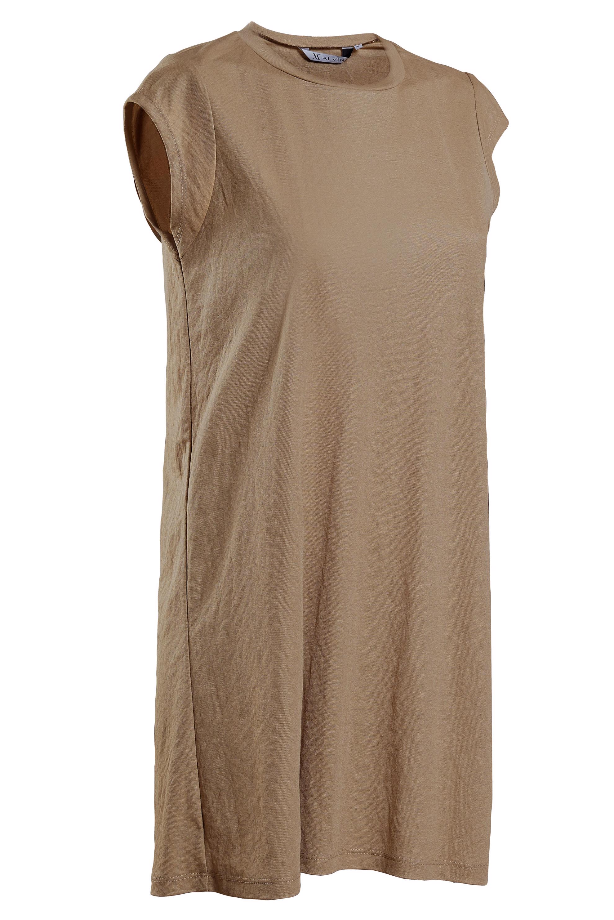 Tesettür giyim KAHVE KOLSUZ TUNİK 44647