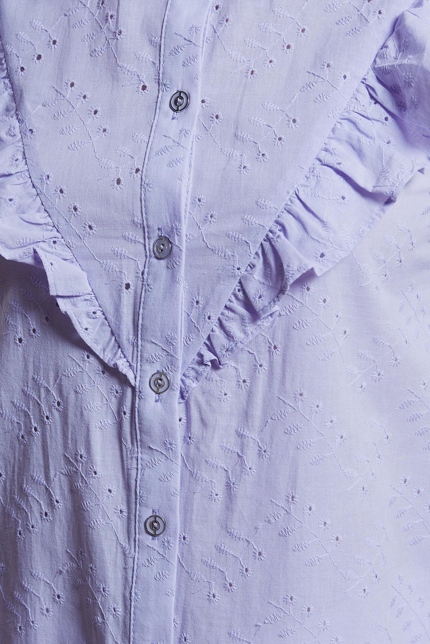 Vêtements hijab POURPRE TUNIQUE MODESTE DÉTAILLÉE À VOLANTS 44649