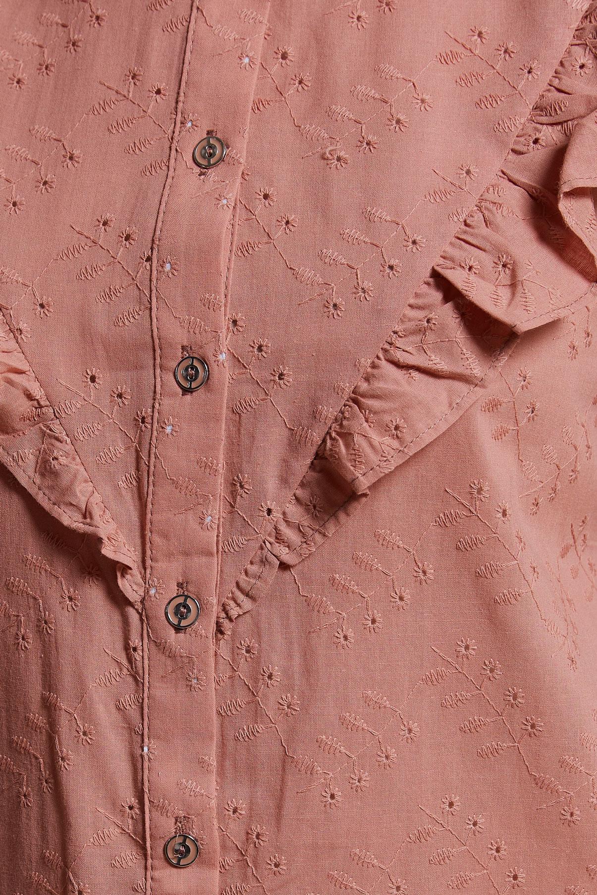 Tesettür giyim PEMBE FIRFIR DETAYLI TESETTÜR TUNİK 44649