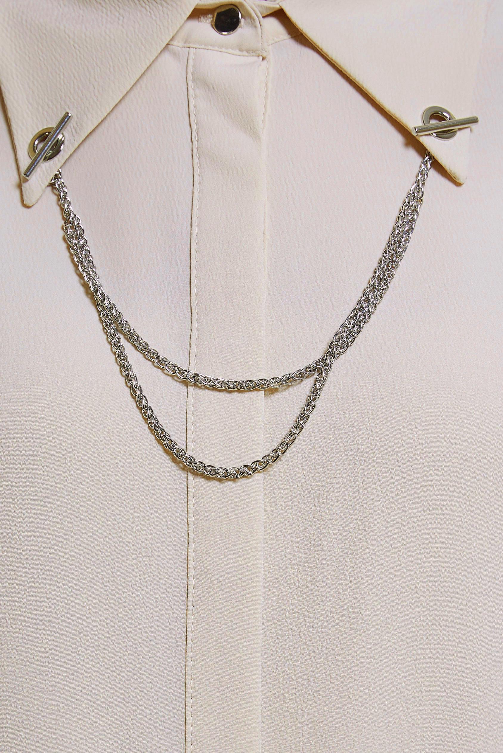 Tesettür giyim BEJ ZİNCİR DETAYLI TESETTÜR TUNİK 44656