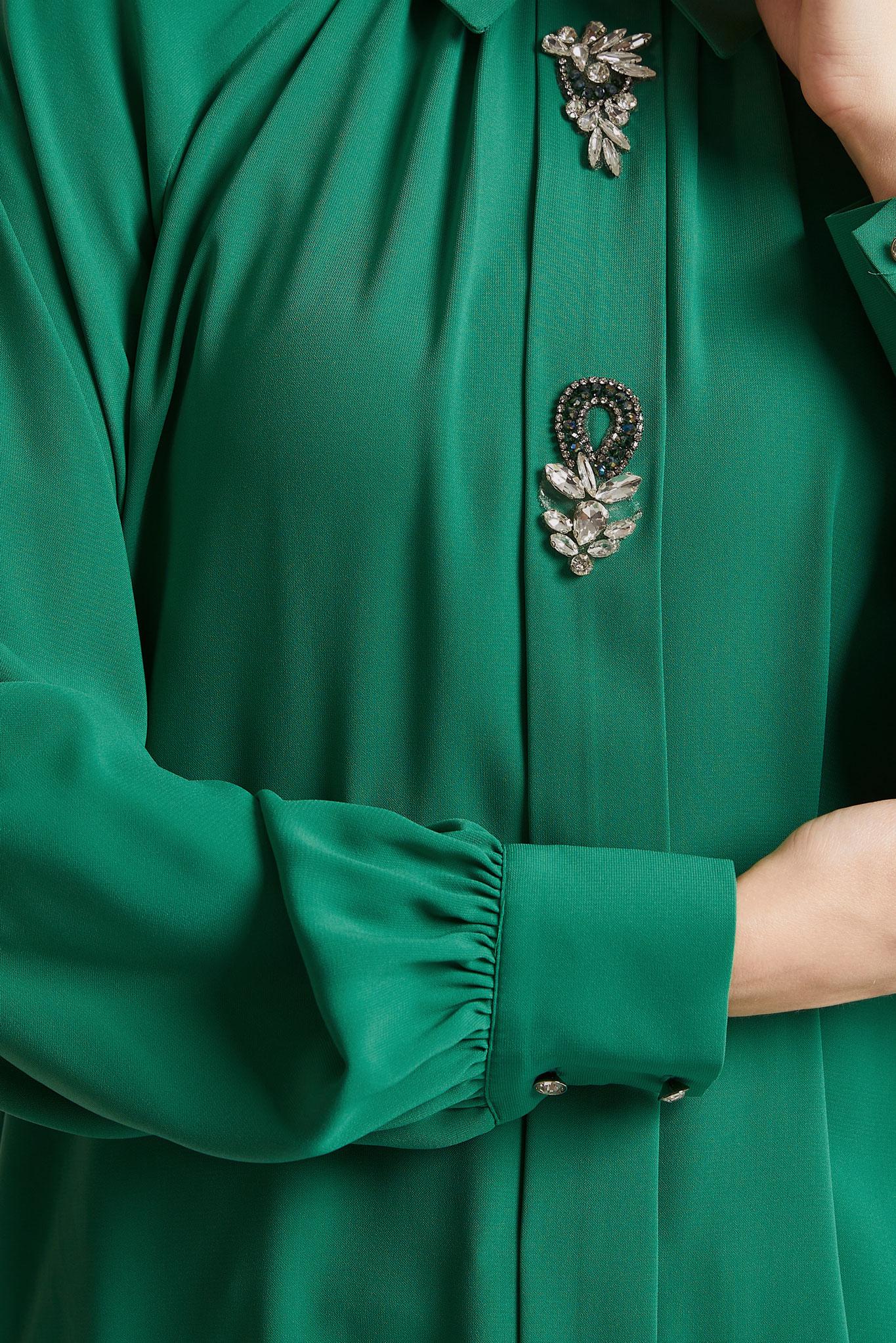 Tesettür giyim YEŞİL TAŞ DETAYLI TUNİK 44663