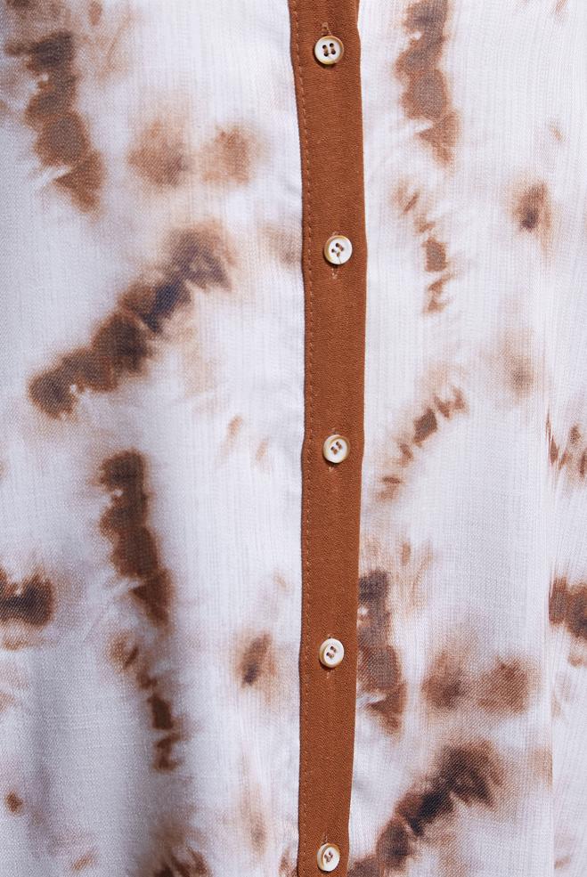 Vêtements hijab ORANGE TUNIQUE MODESTE TIE-DYED 44672 - ALVİNA