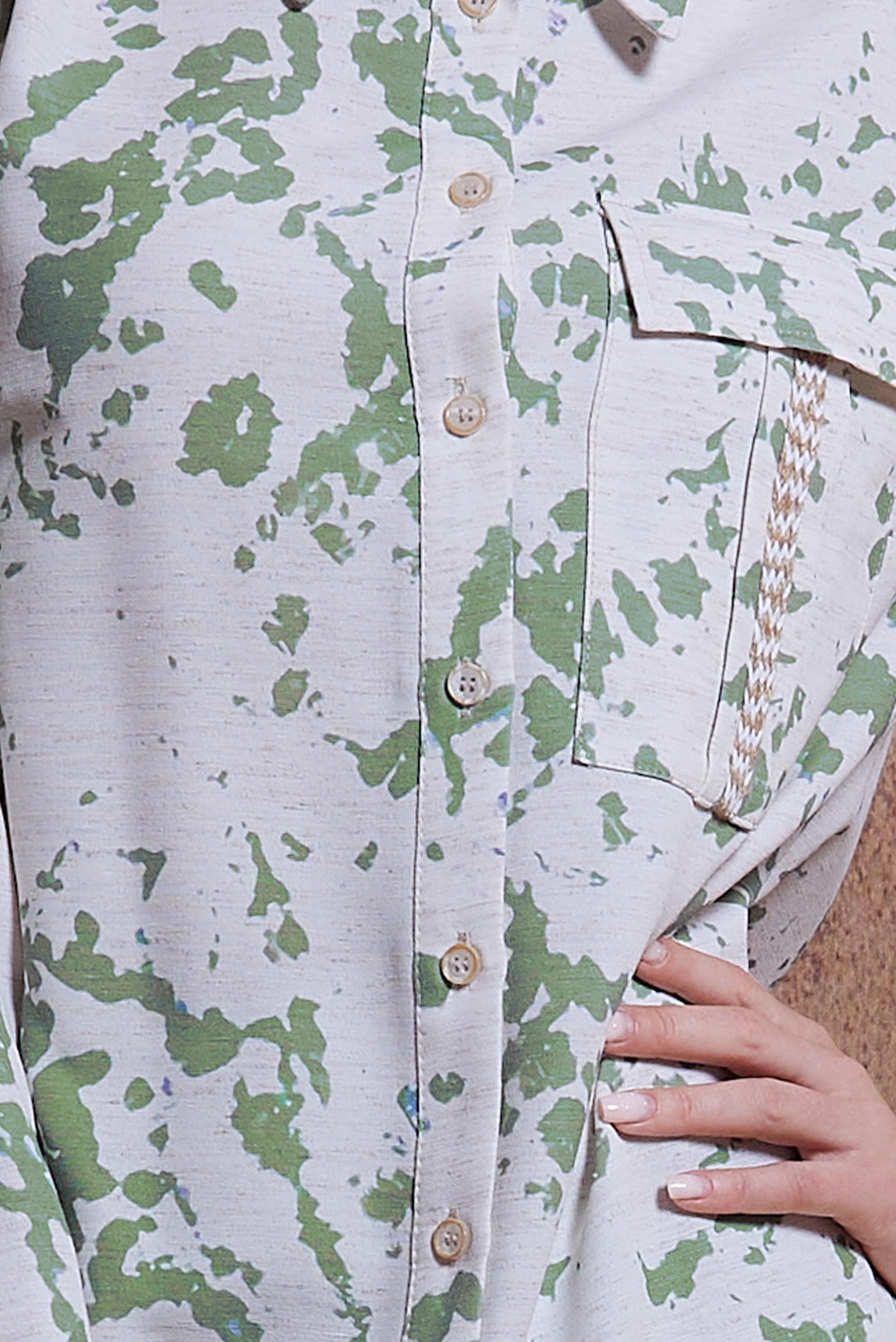 Vêtements hijab KAKI TUNIQUE MODESTE TEXTURÉE EN LIN 44673