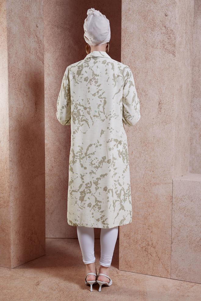 Vêtements hijab VISON TUNIQUE MODESTE TEXTURÉE EN LIN 44673 - ALVİNA