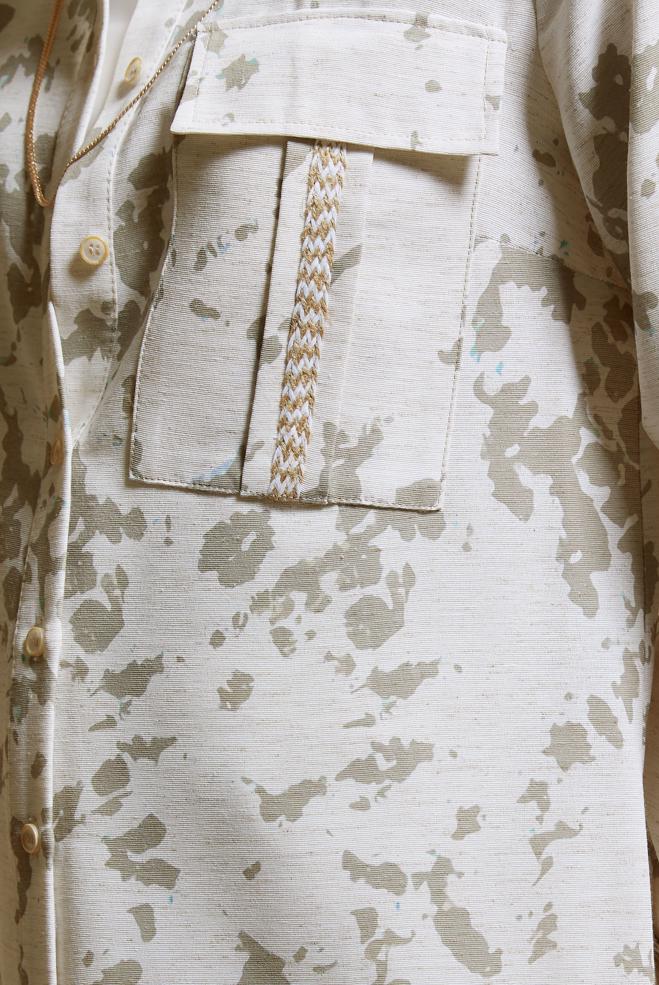 Vêtements hijab VISON TUNIQUE MODESTE TEXTURÉE EN LIN 44673 - ALVİNA