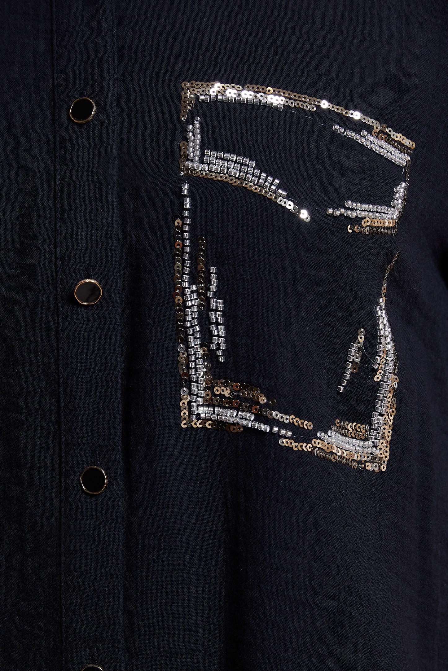 Hijab clothing BLACK COTTON MUSLIN SHIRT TUNIC 44680